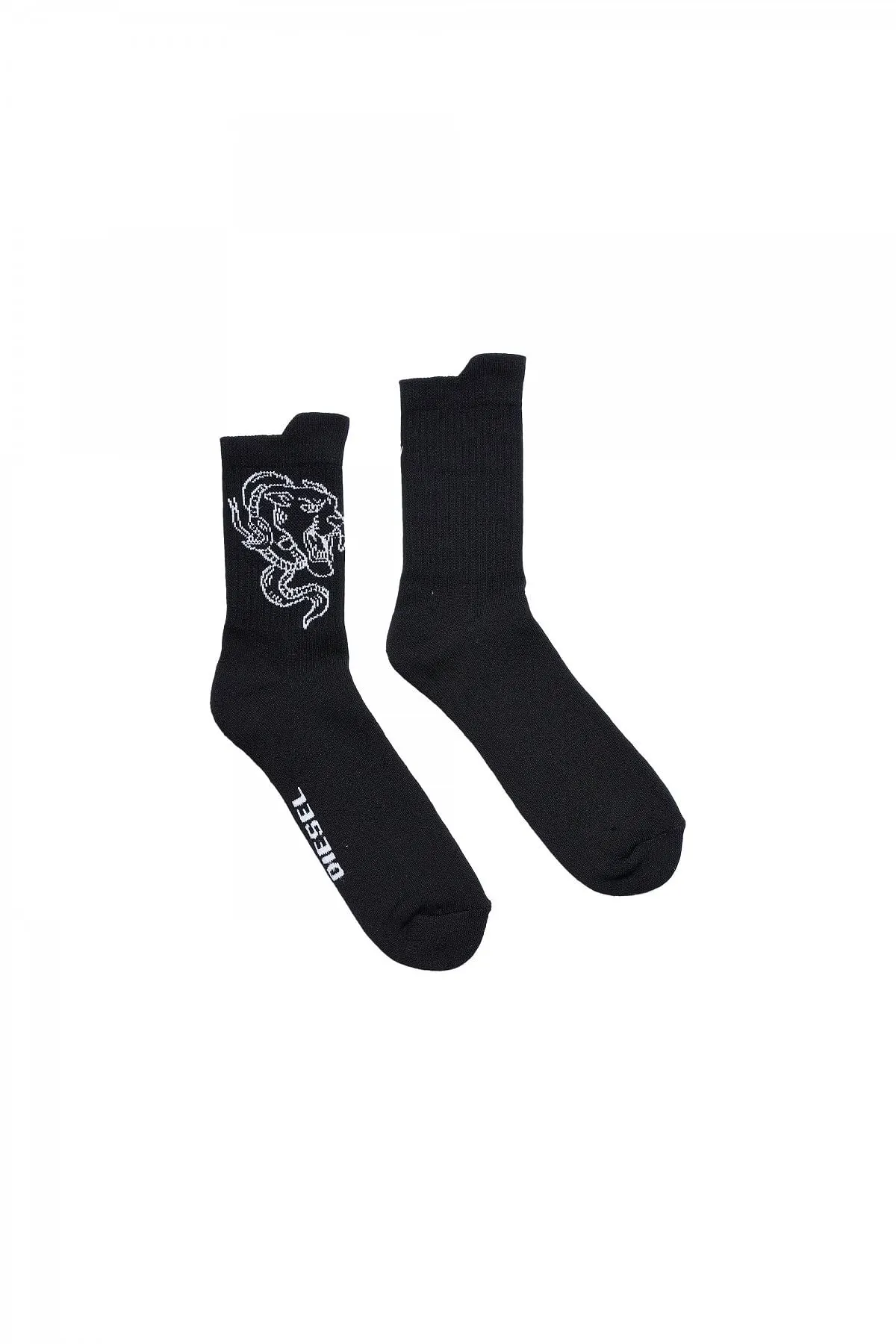 Black Ankle socks with snake and panther