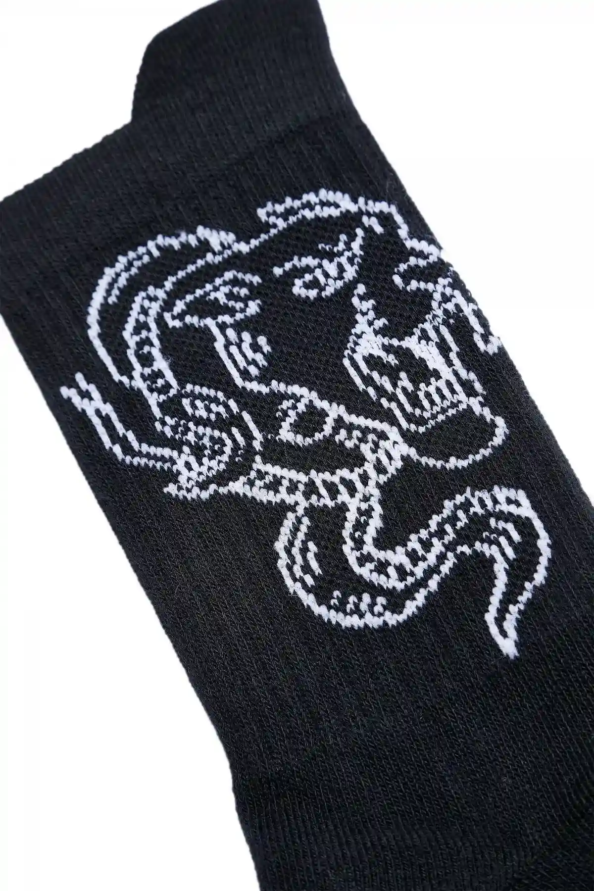 Black Ankle socks with snake and panther