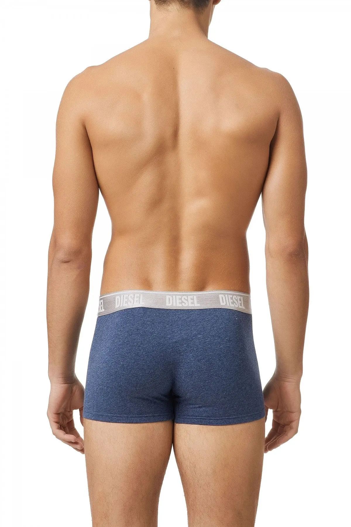Blue Boxer briefs in mélange fabric