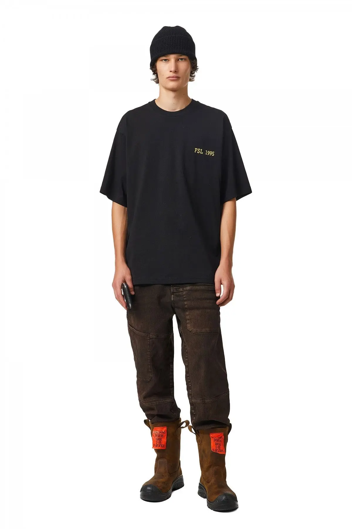 Black Green Label T-shirt with graphic print