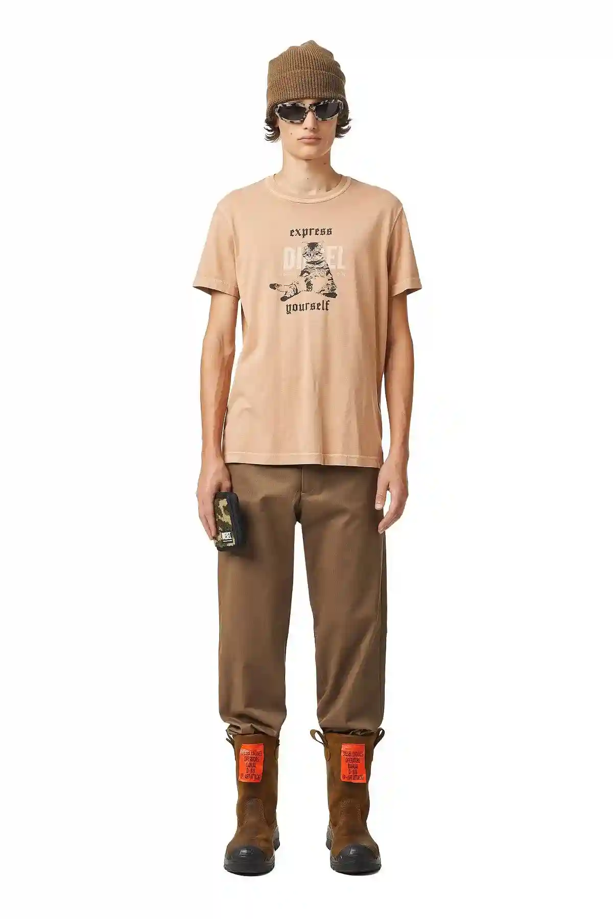 Beige Green Label Express Yourself T-shirt