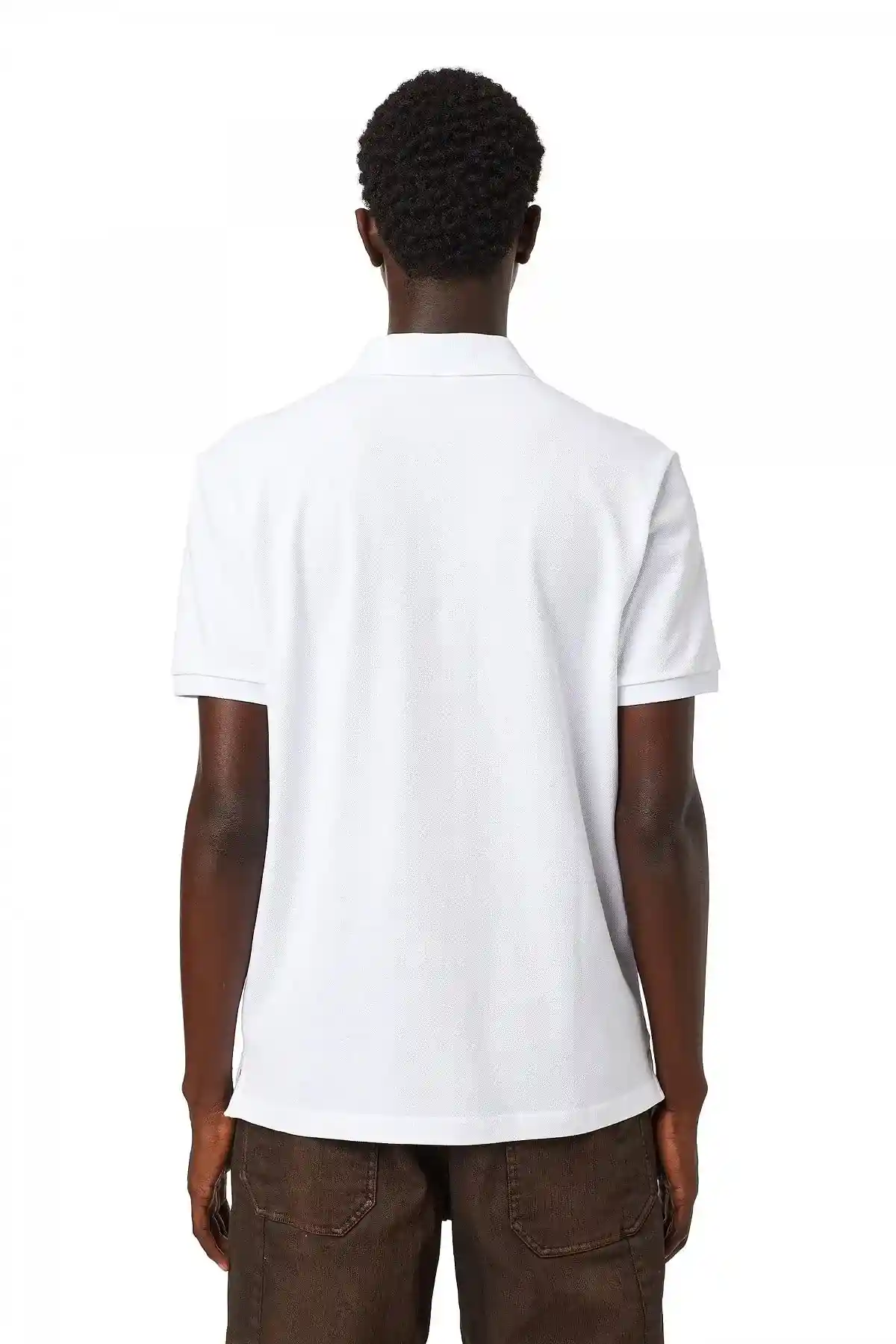 White Polo shirt with lightning bolt logo