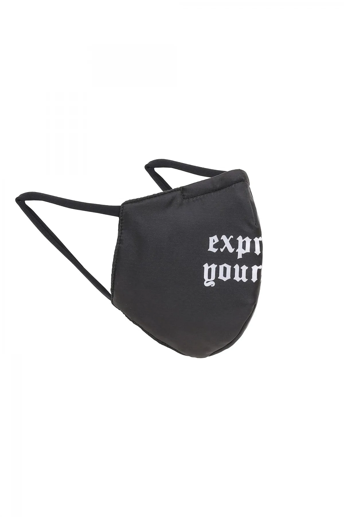 Black Mask with Express Yourself print