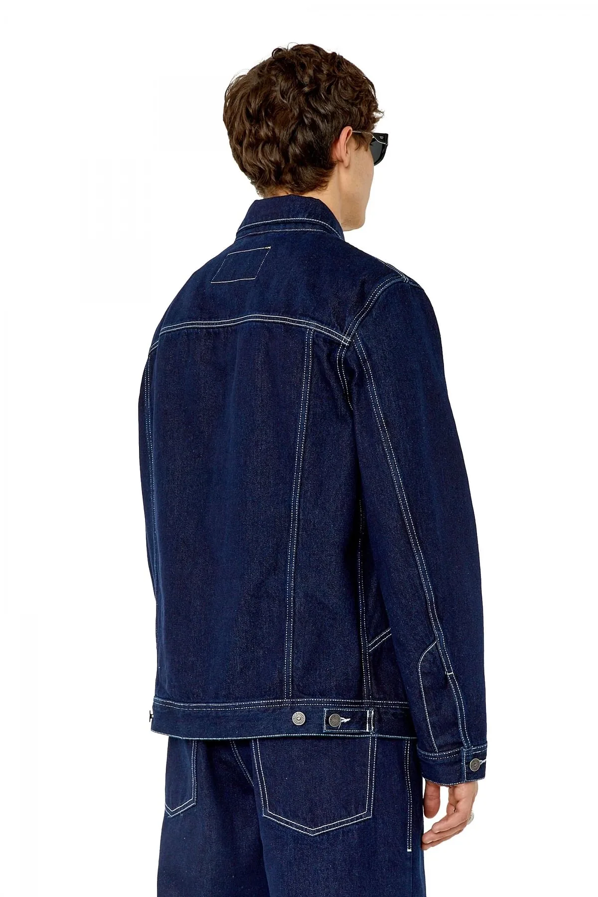 Blue Regular-fit trucker jacket
