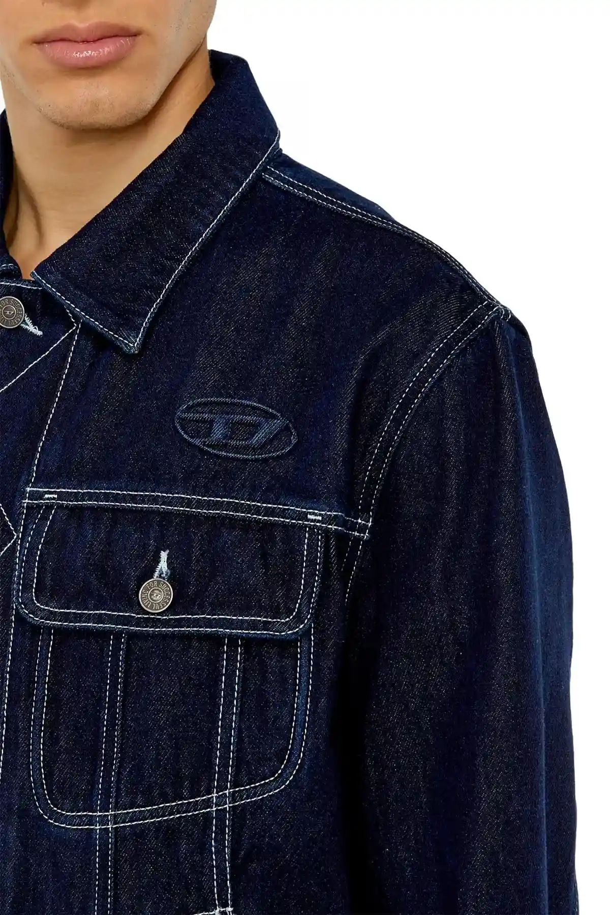 Blue Regular-fit trucker jacket
