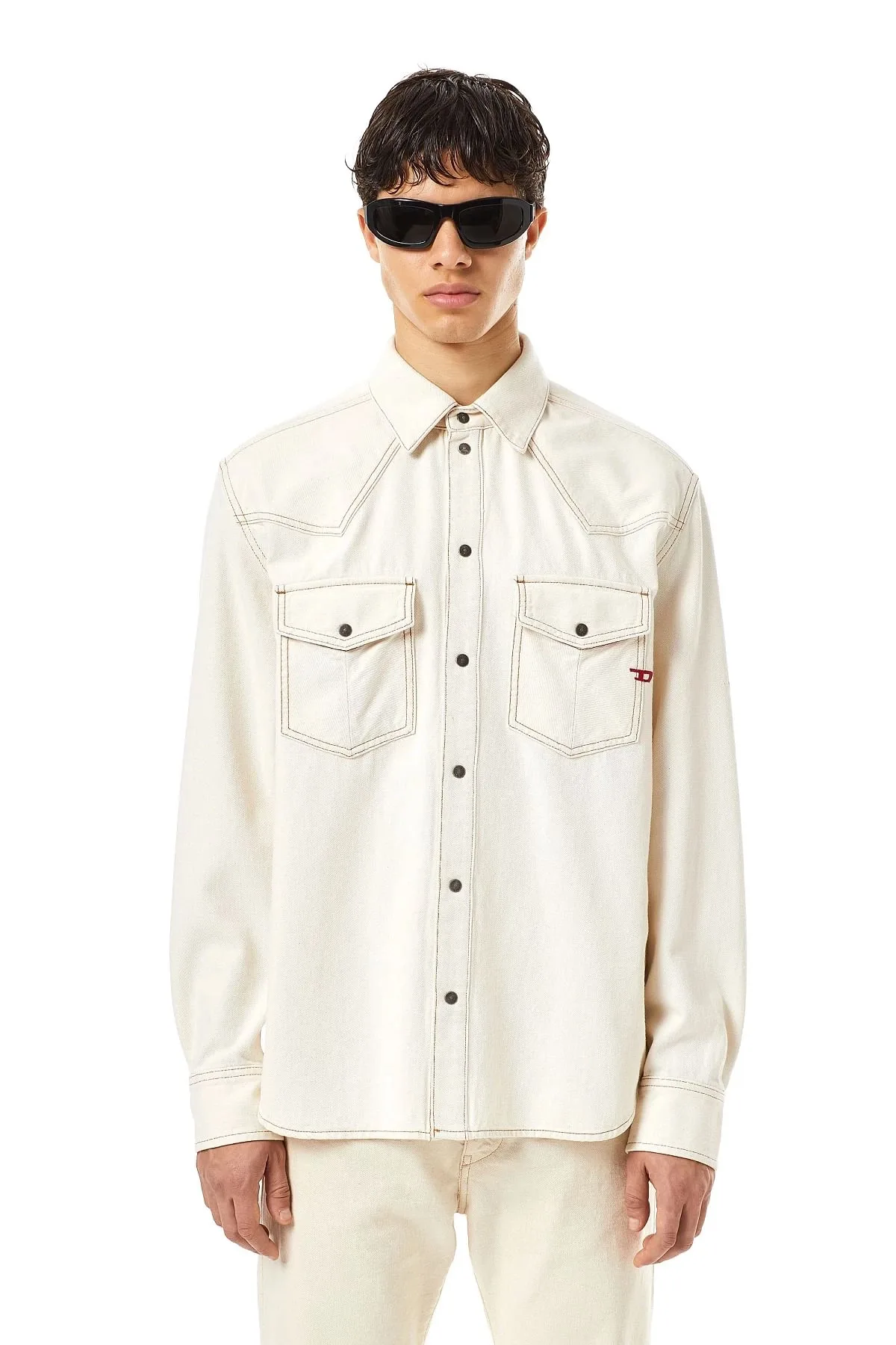 White Western shirt in denim