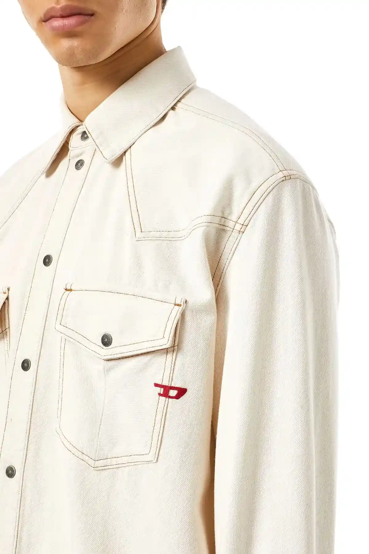 White Western shirt in denim