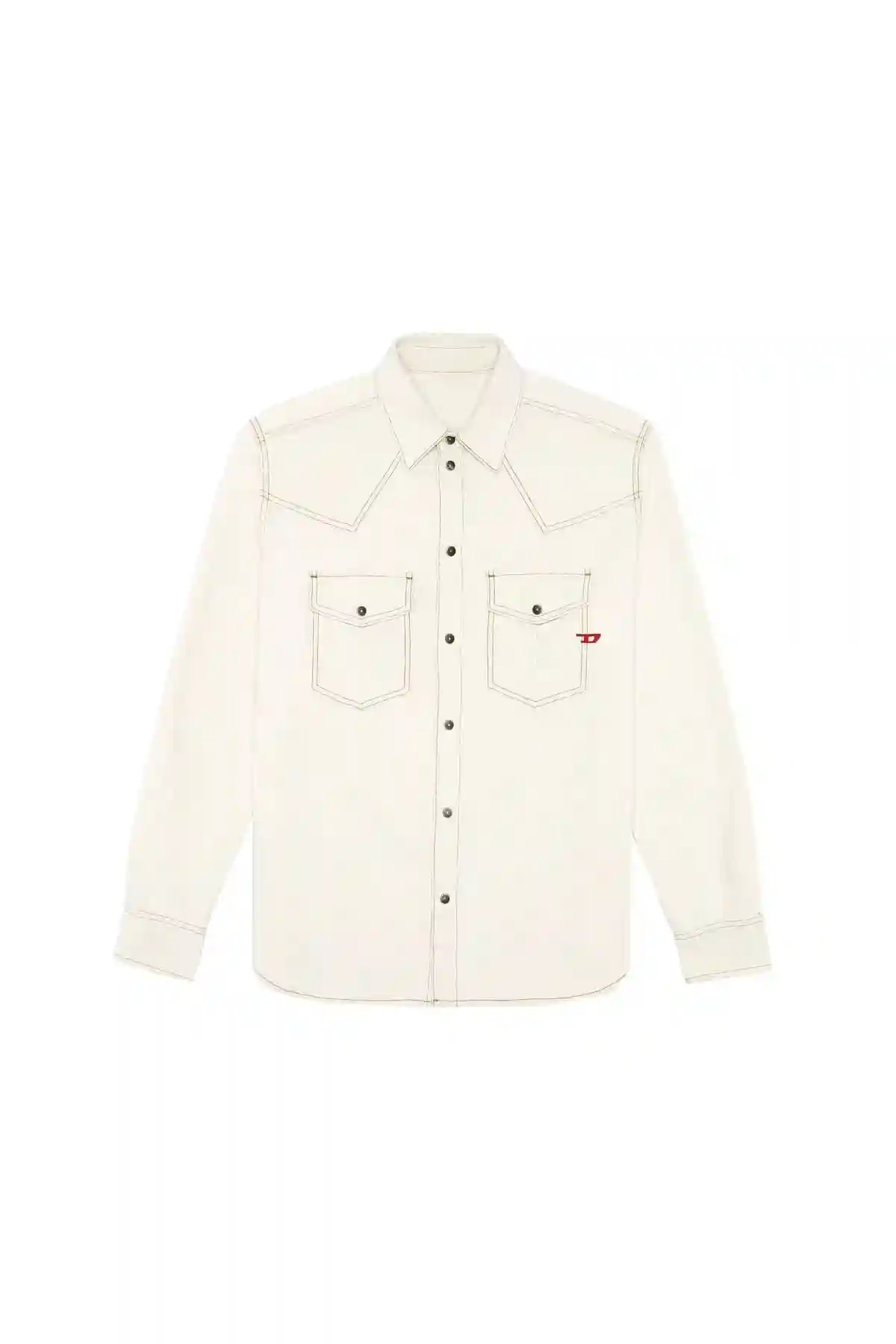 White Western shirt in denim