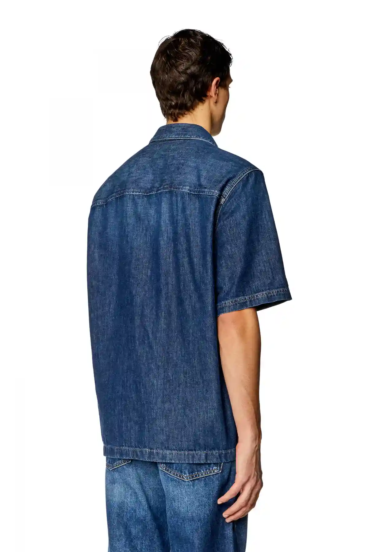 Dark Blue Bowling shirt in denim
