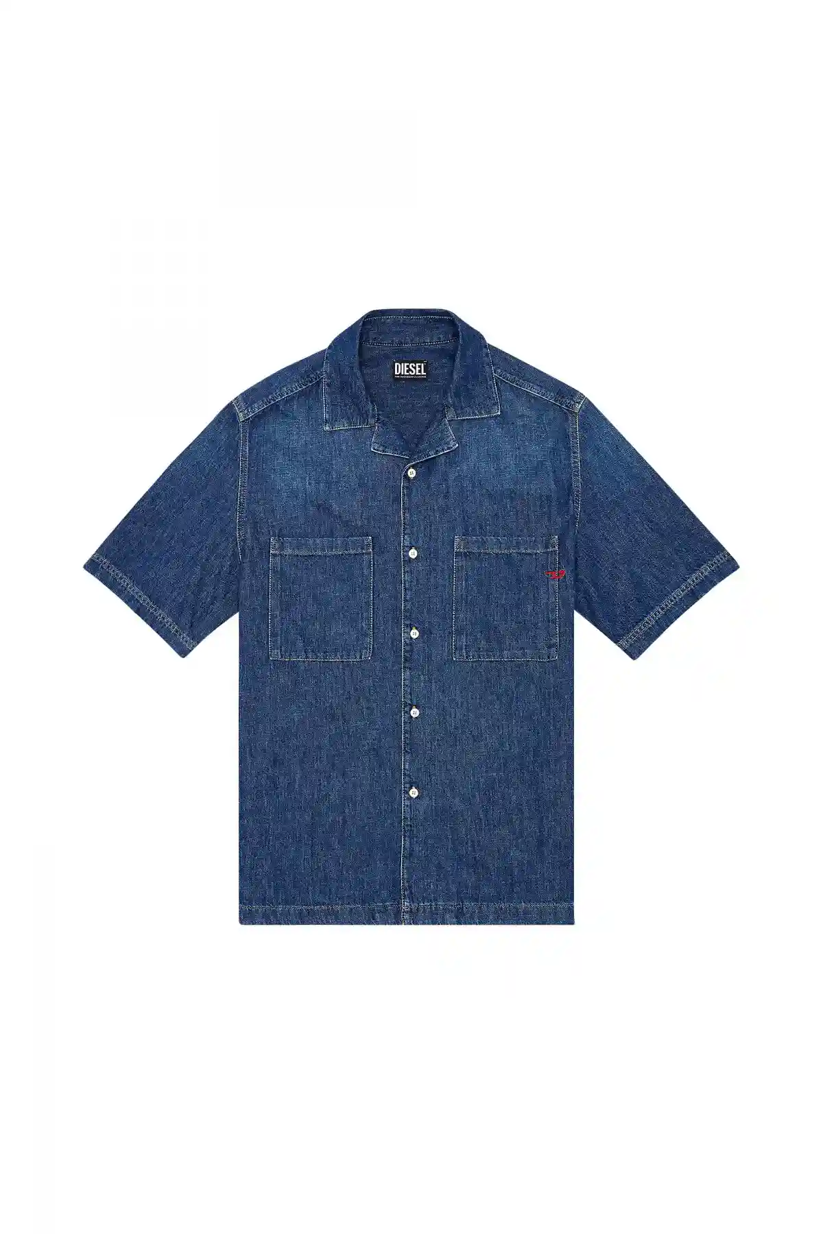 Dark Blue Bowling shirt in denim