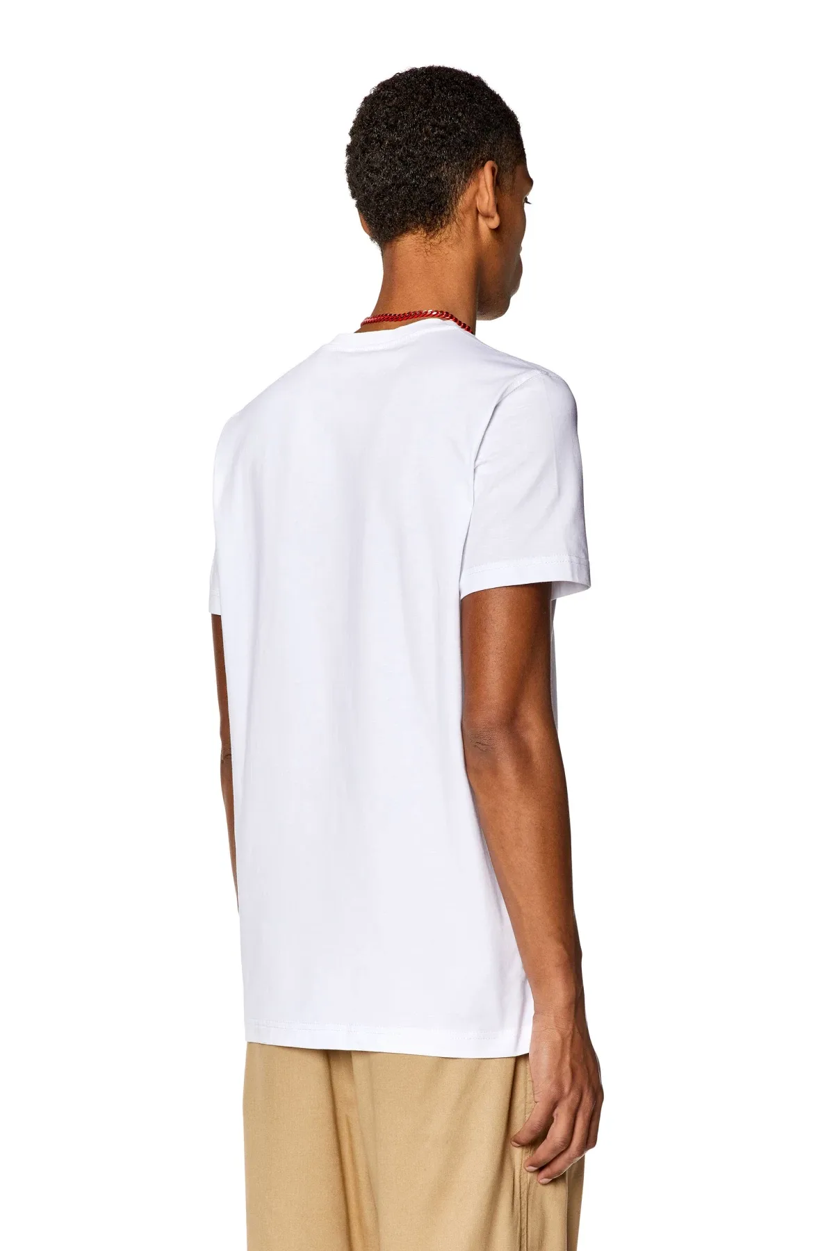 White T-shirt with digital globe print