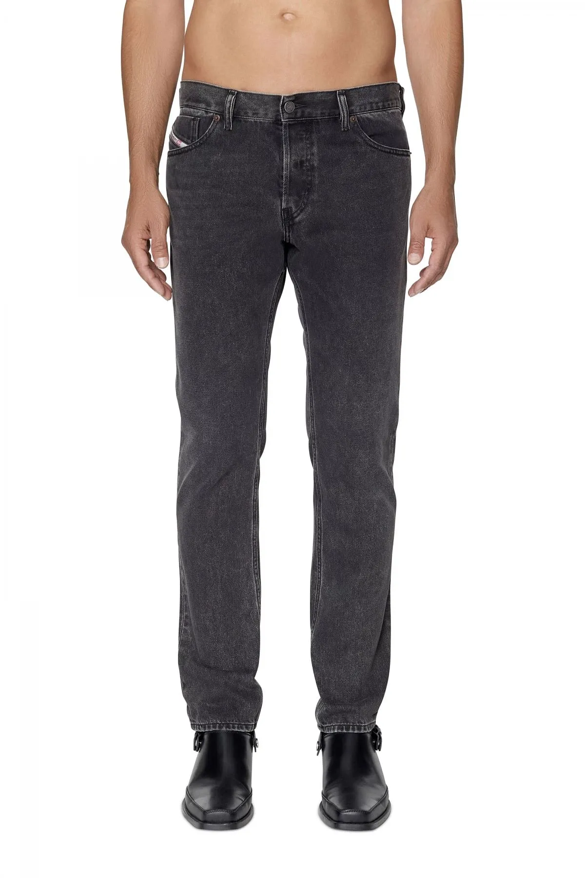 Black and Dark Grey Straight Jeans-1995 D-Sark