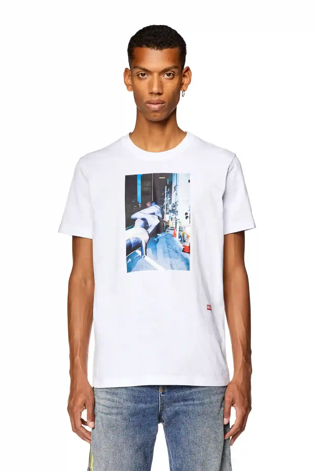 White T-shirt with front photo print