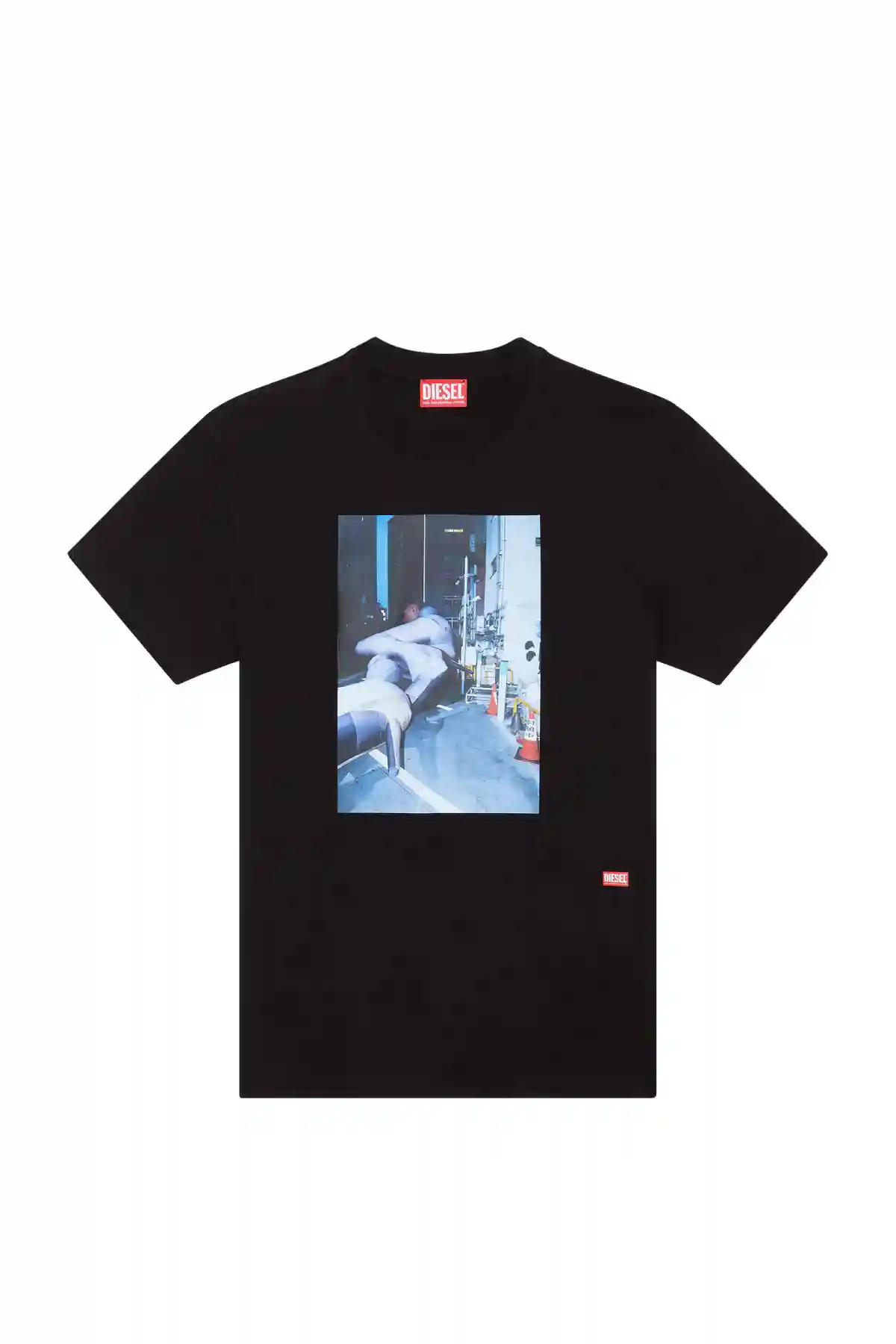 Black T-shirt with front photo print