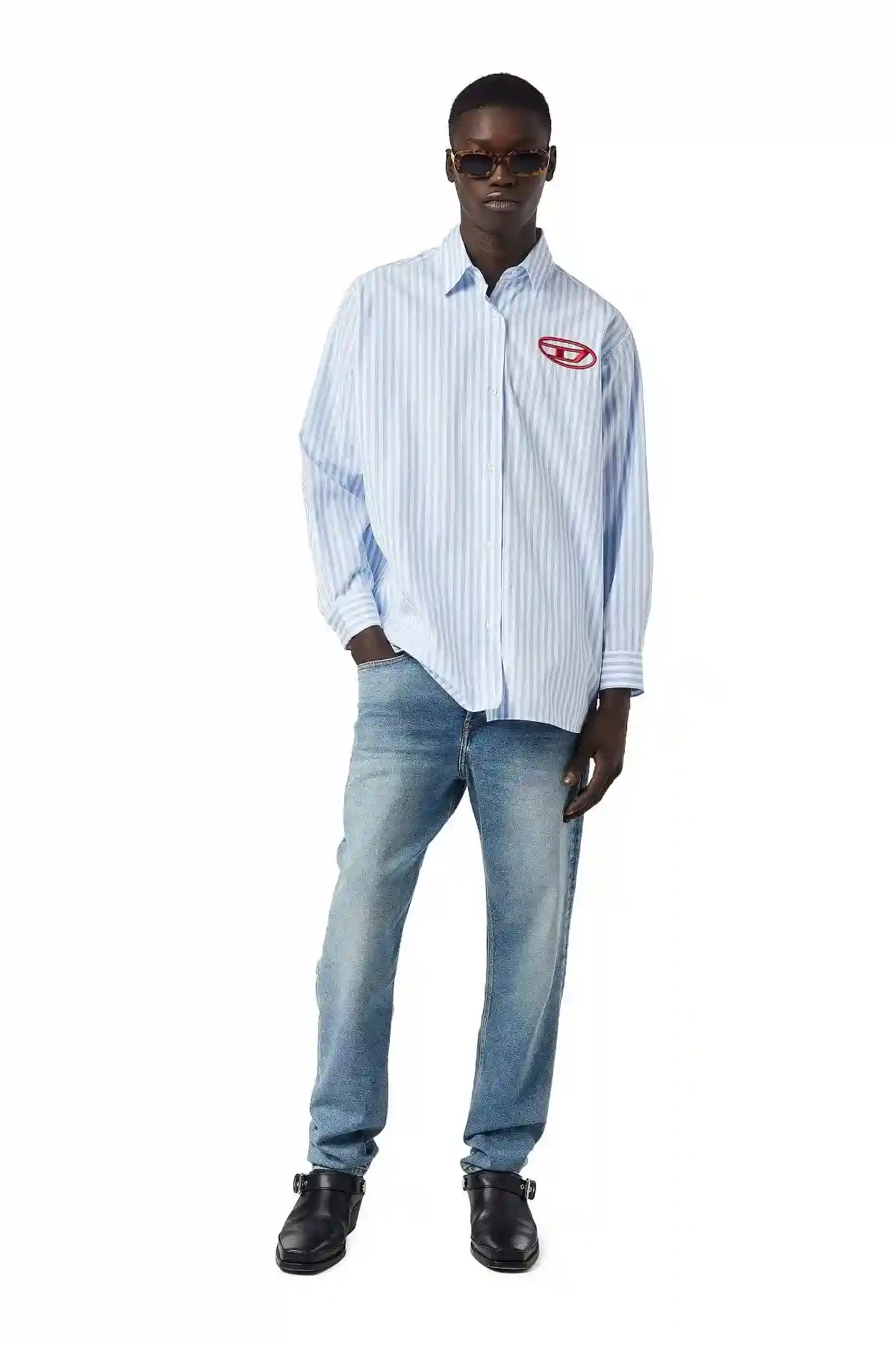 Blue Tapered fit Jeans-2005 D-Fining