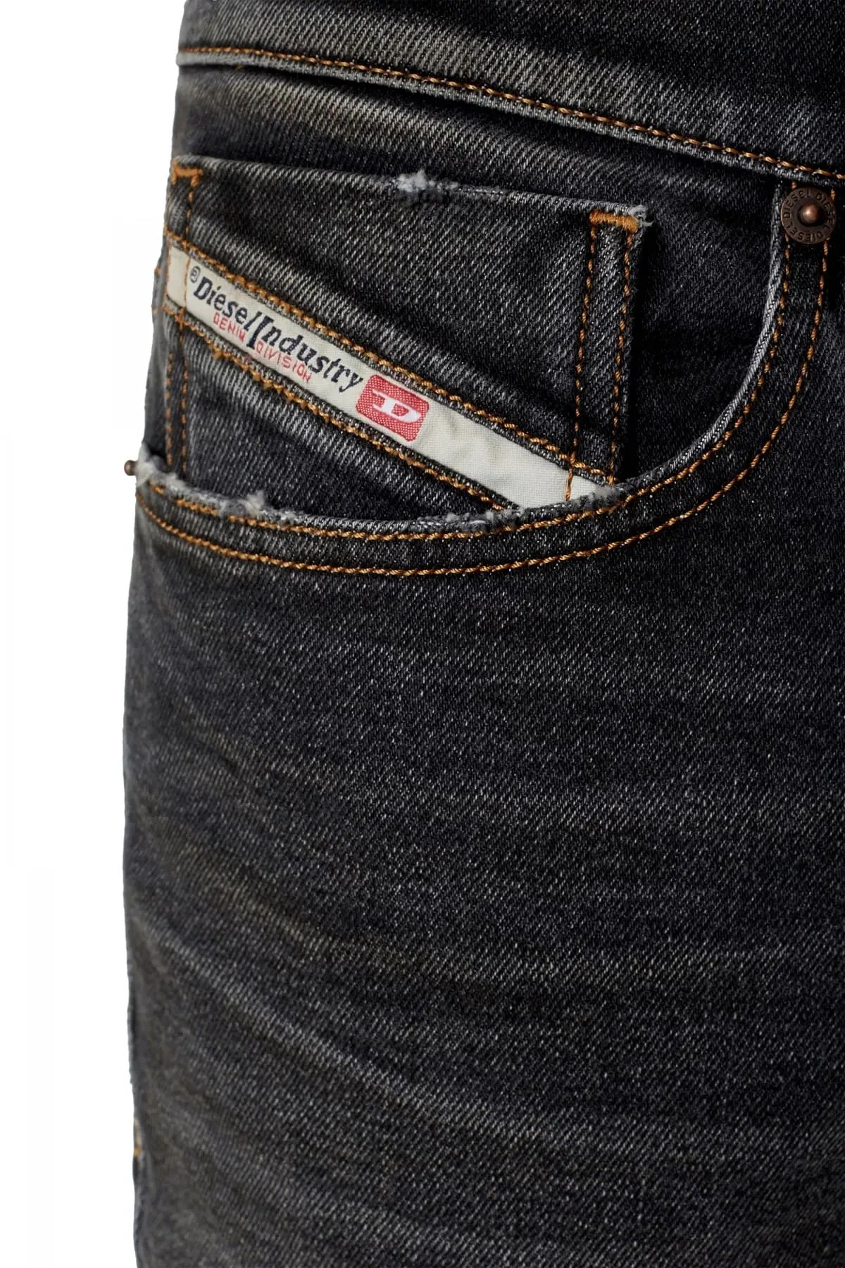 Black and Dark Grey Tapered fit Jeans-2005 D-Fining