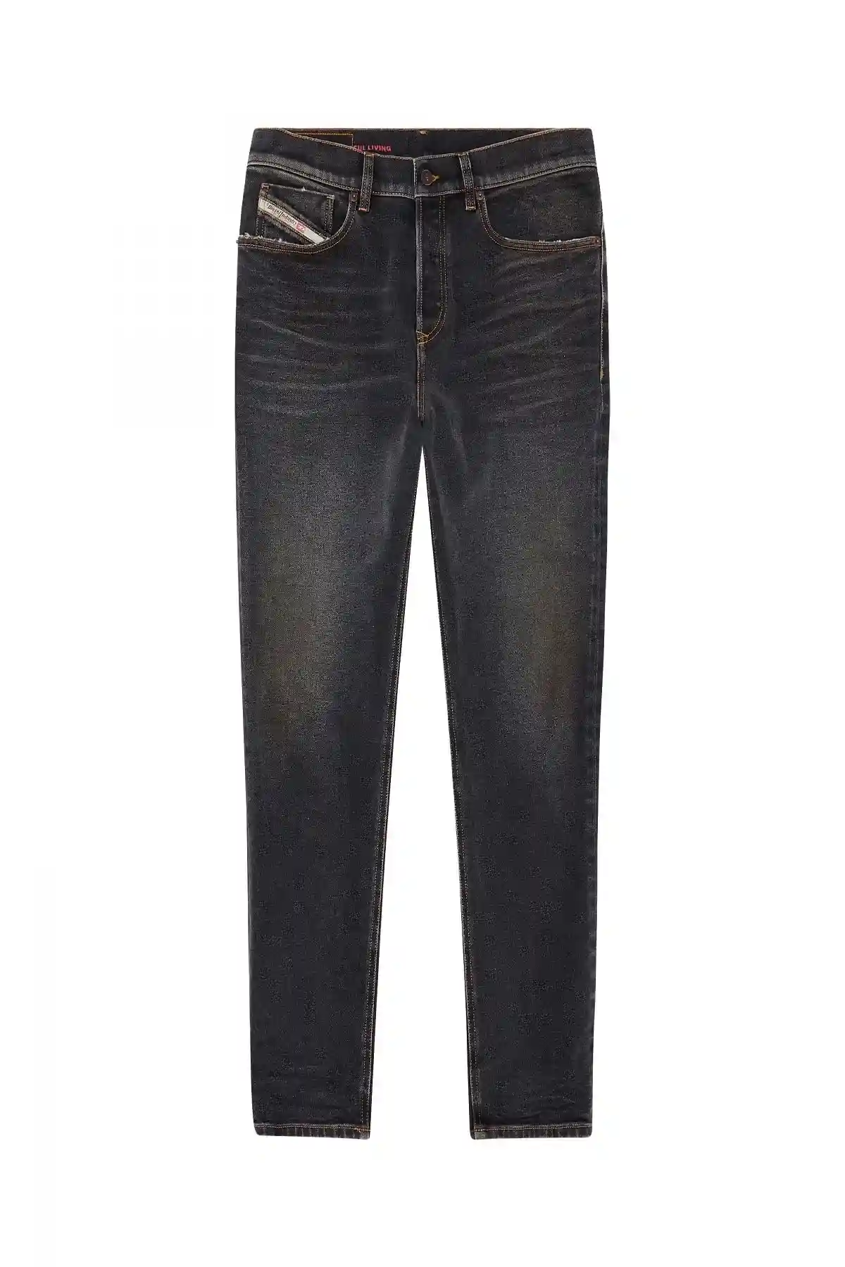 Black and Dark Grey Tapered fit Jeans-2005 D-Fining