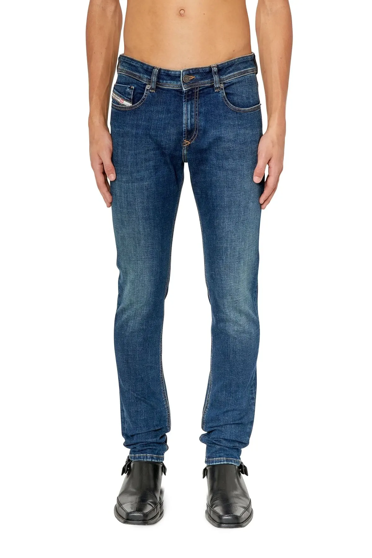 Blue Skinny Fit-Sleenker-Jeans