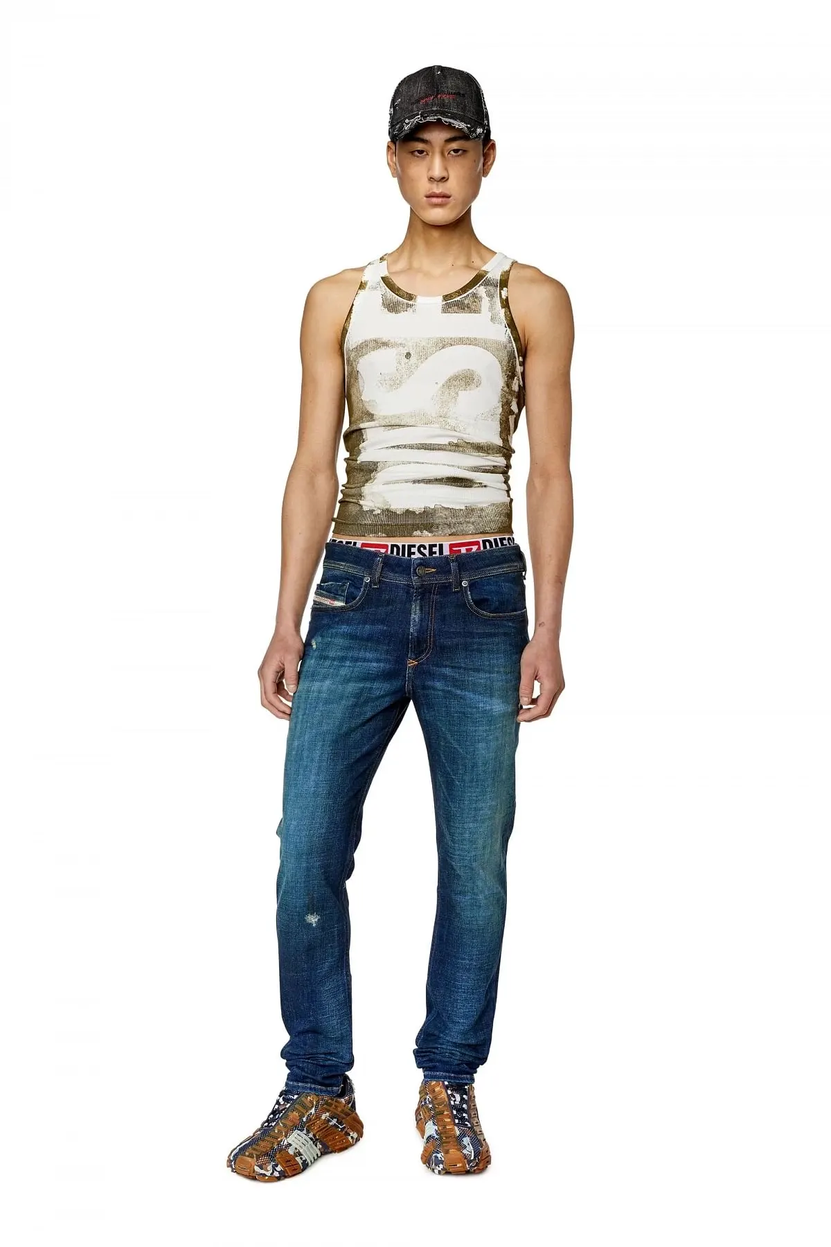 Blue Skinny Fit-Sleenker-Jeans