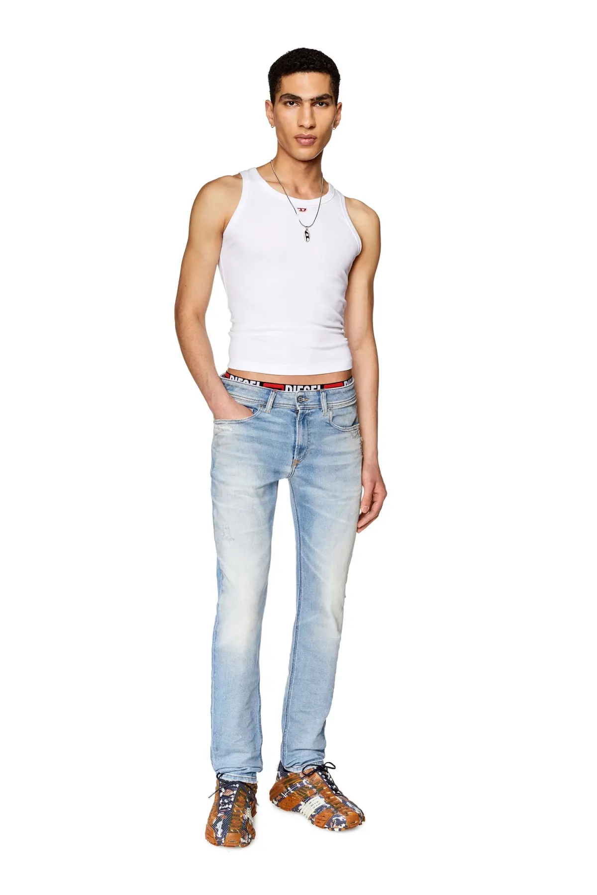Blue Skinny Fit-Sleenker-Jeans