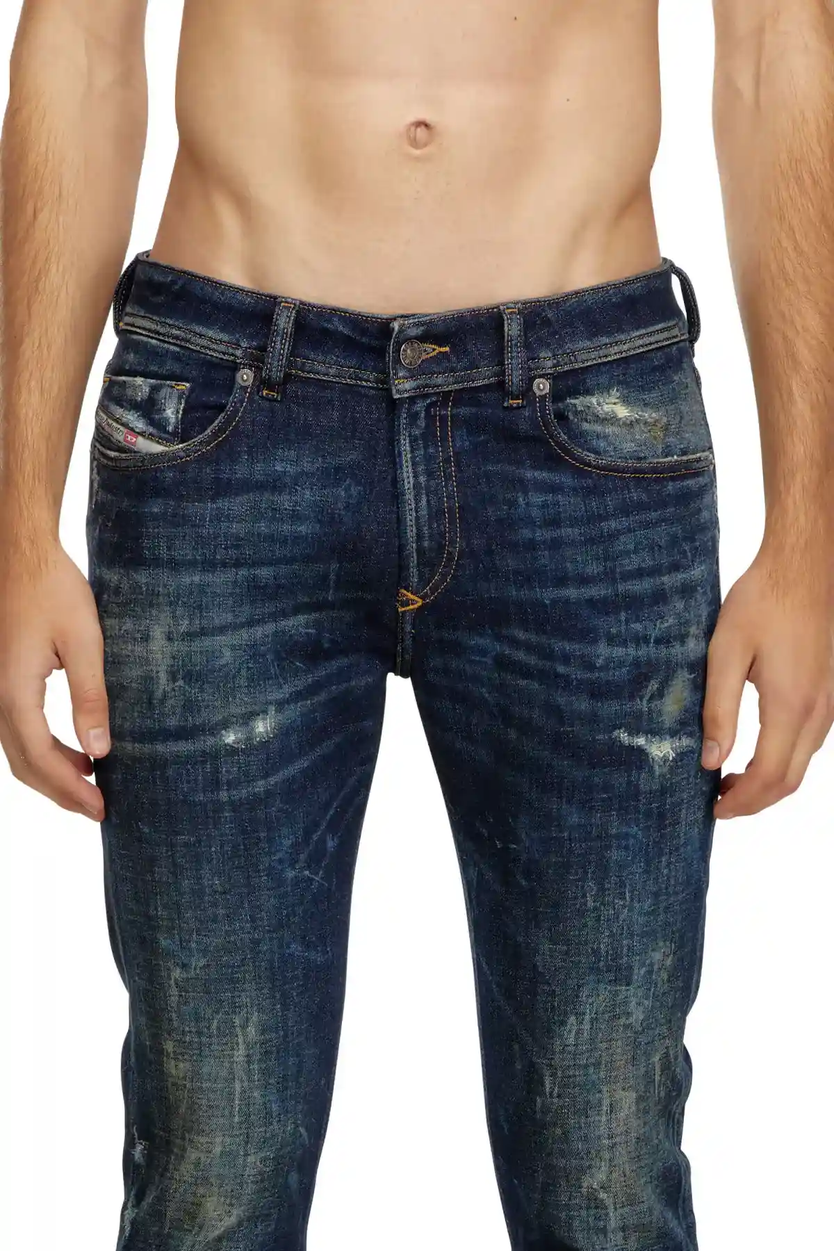 Blue Skinny Fit-Sleenker-Jeans