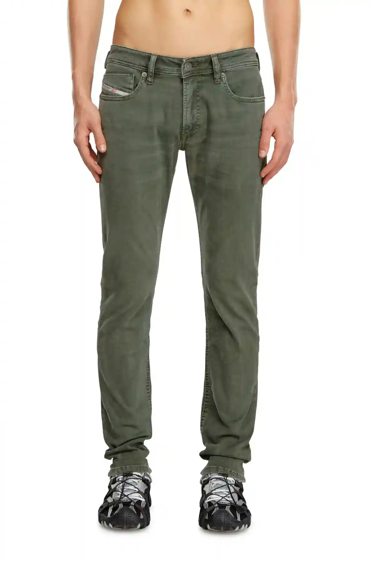 Green Skinny Fit-Sleenker-Jeans
