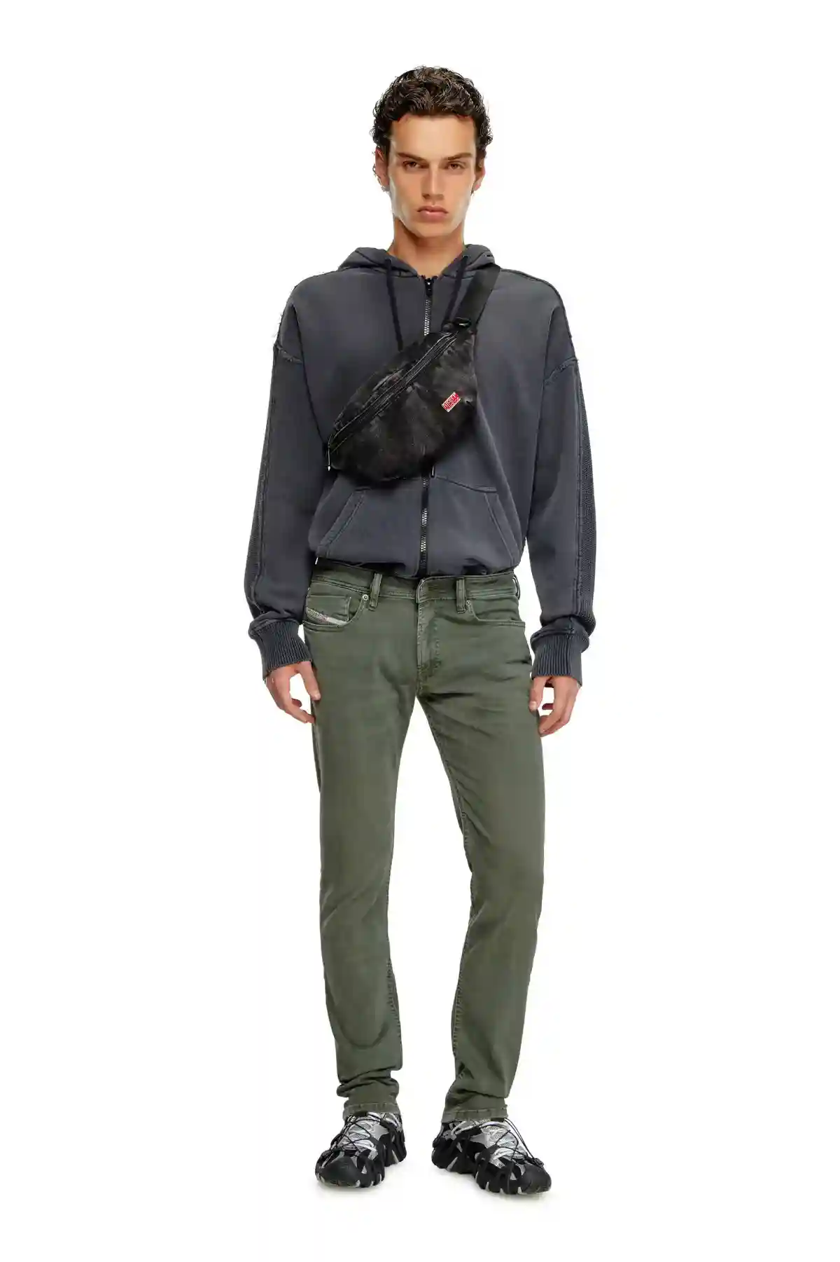 Green Skinny Fit-Sleenker-Jeans