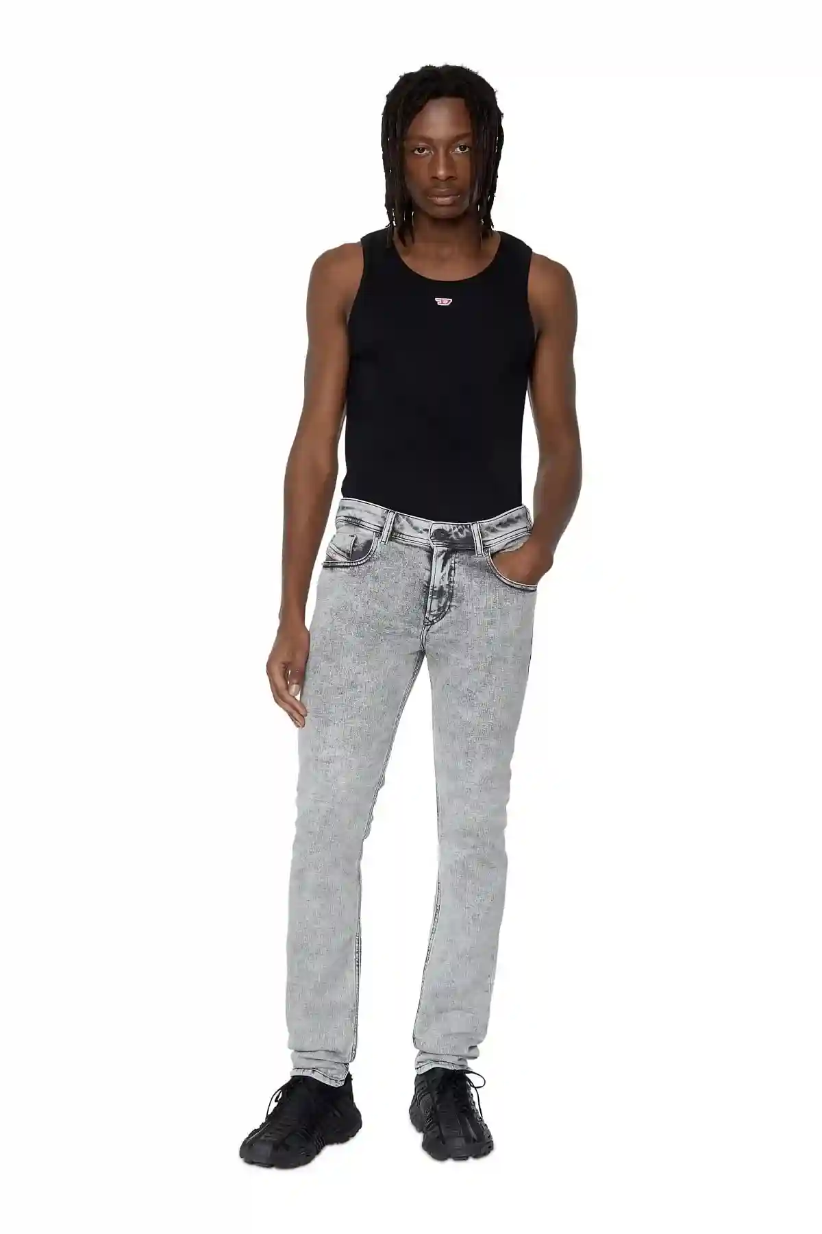 Grey Skinny Fit-Sleenker-Jeans