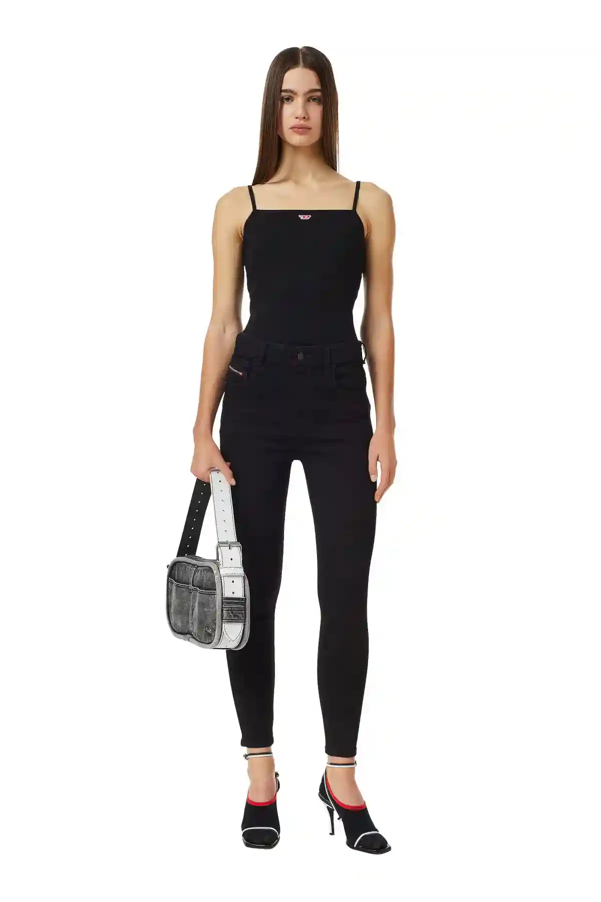 Black Skinny Jeans-1984 Slandy-High