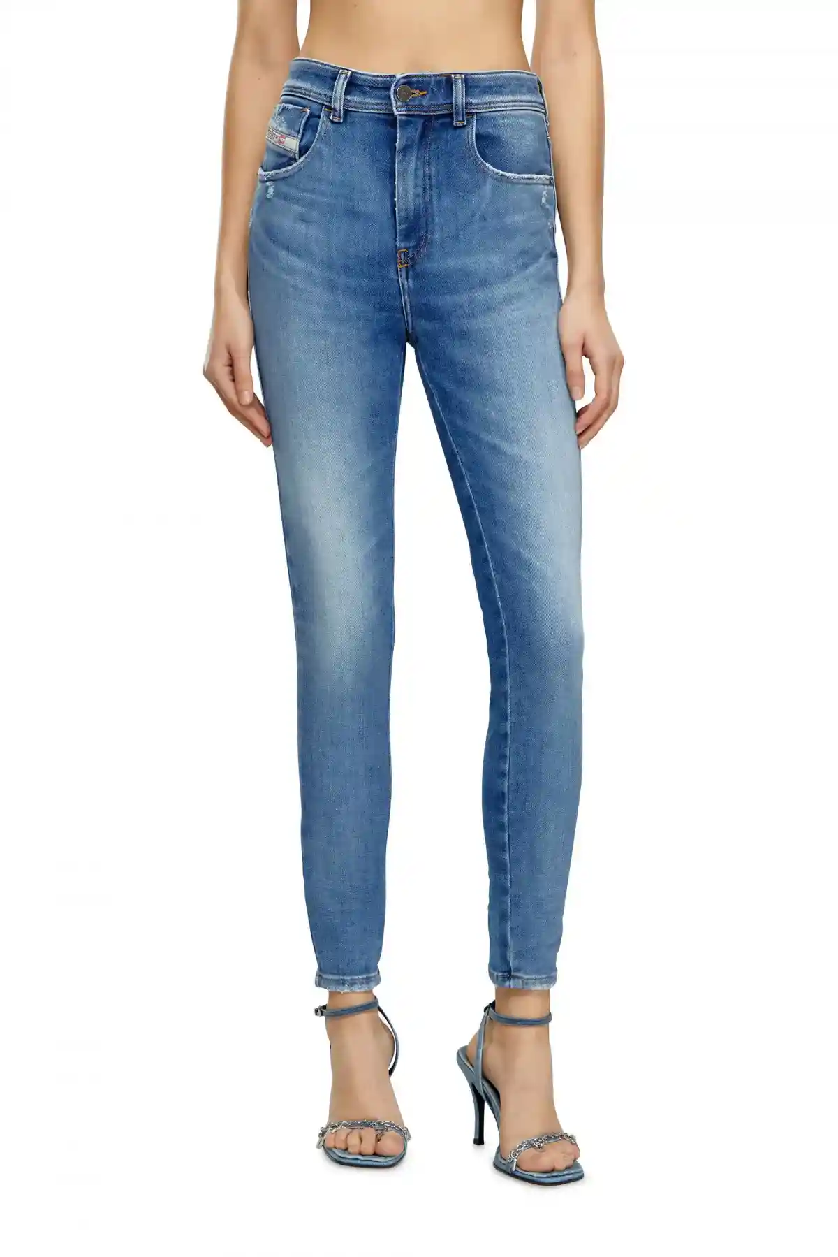 Medium Blue Skinny Jeans-1984 Slandy-High