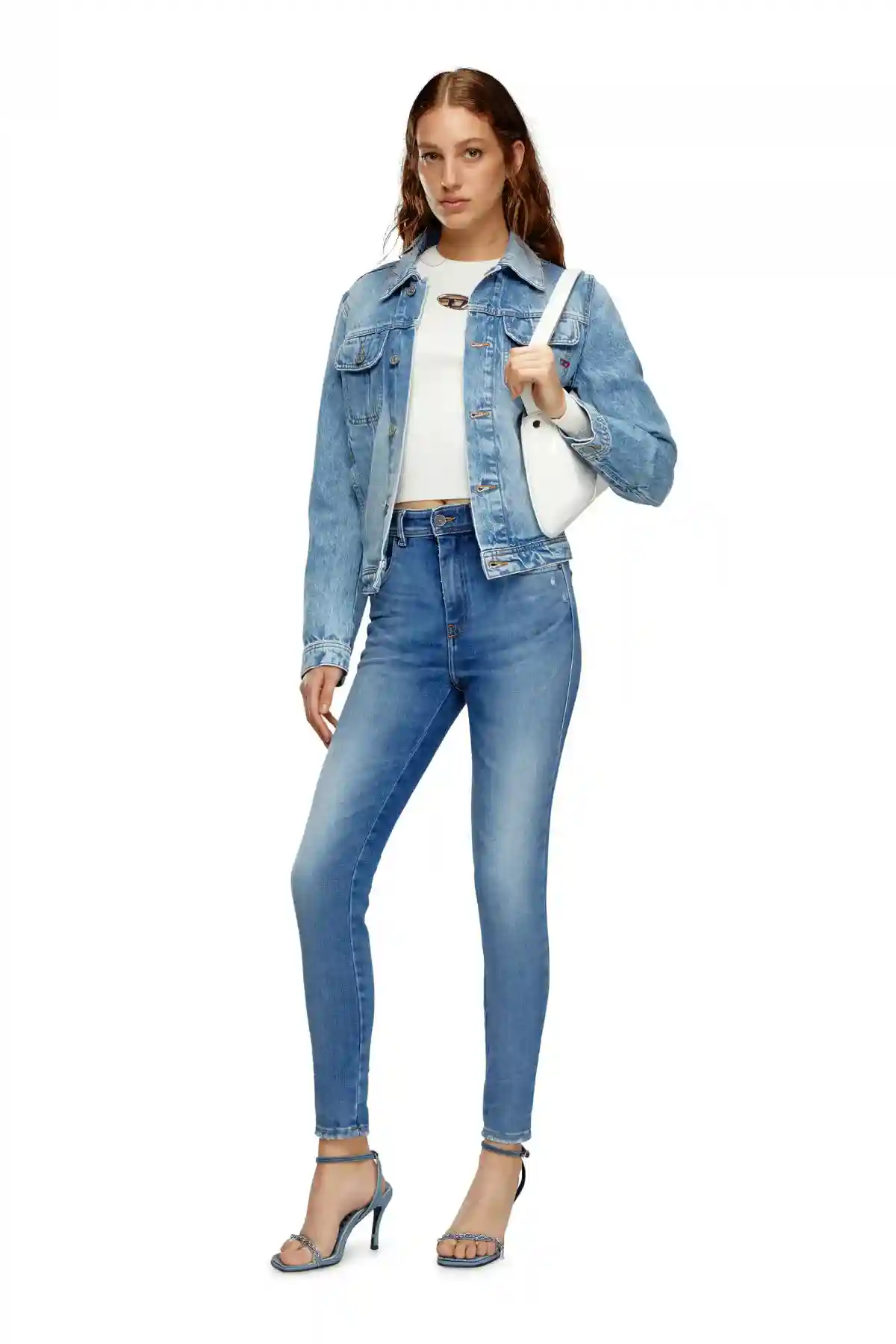 Medium Blue Skinny Jeans-1984 Slandy-High