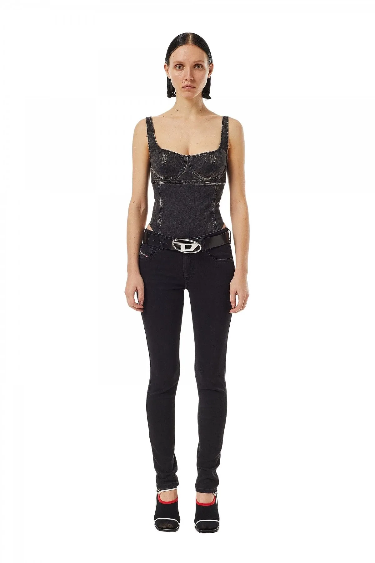 Black Super skinny Jeans-2018 Slandy-Low