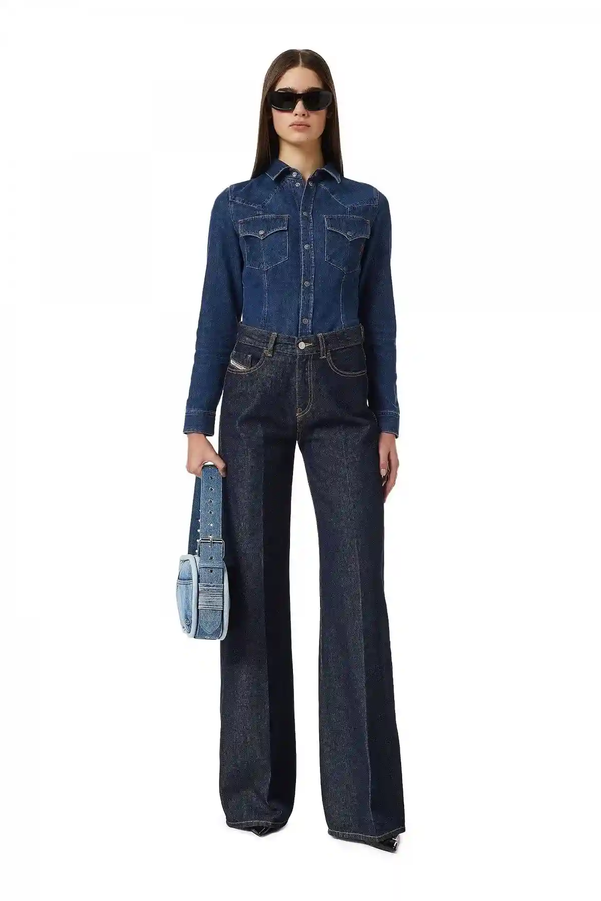 Blue Bootcut and Flare Jeans-1978 D-Akemi