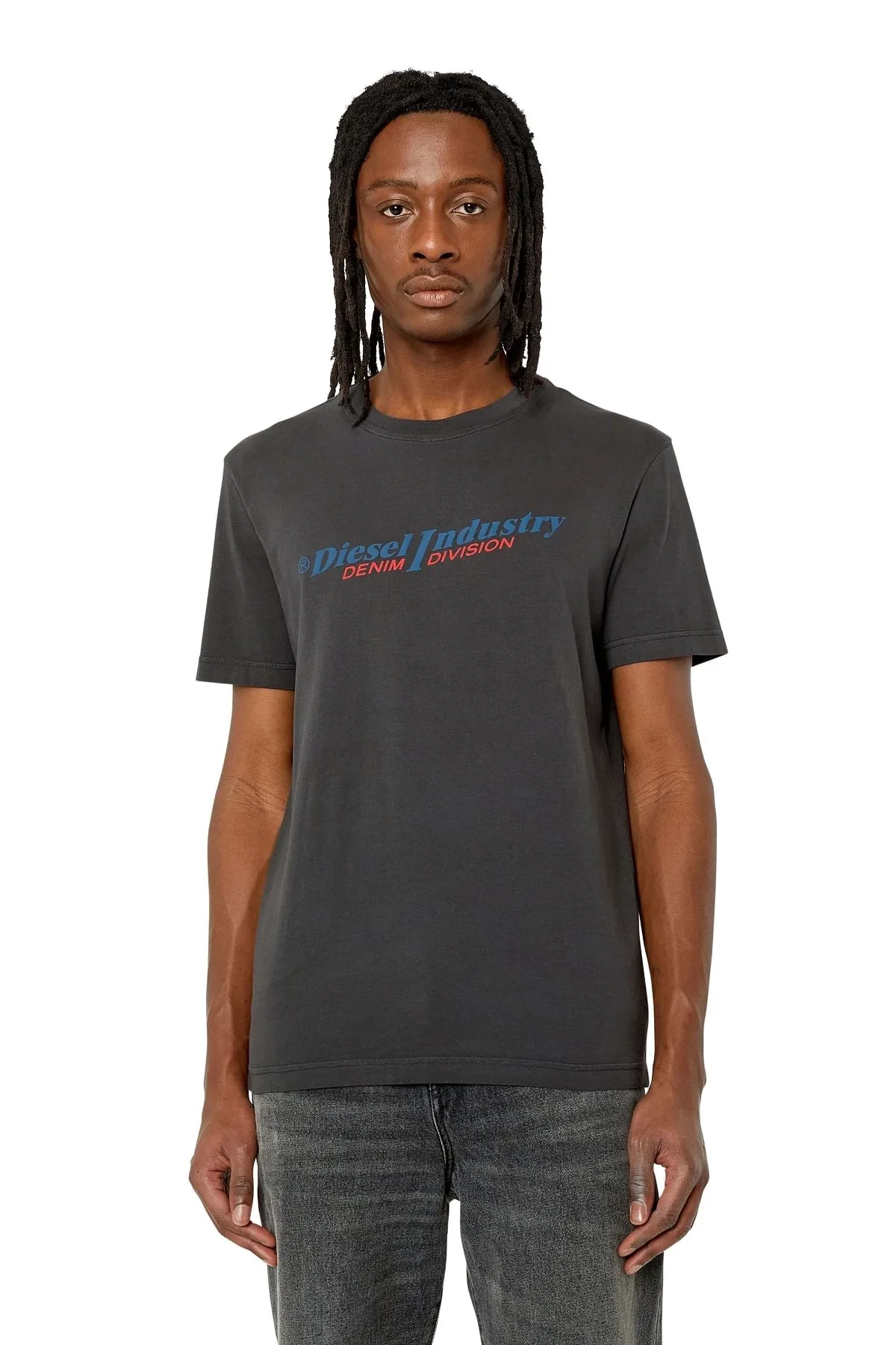 Grey T-shirt with Diesel Industry print