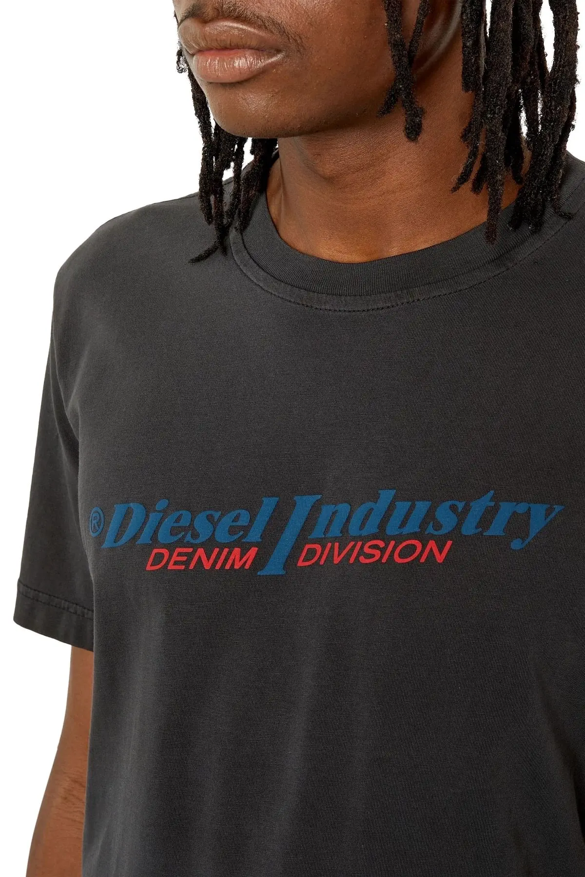 Grey T-shirt with Diesel Industry print