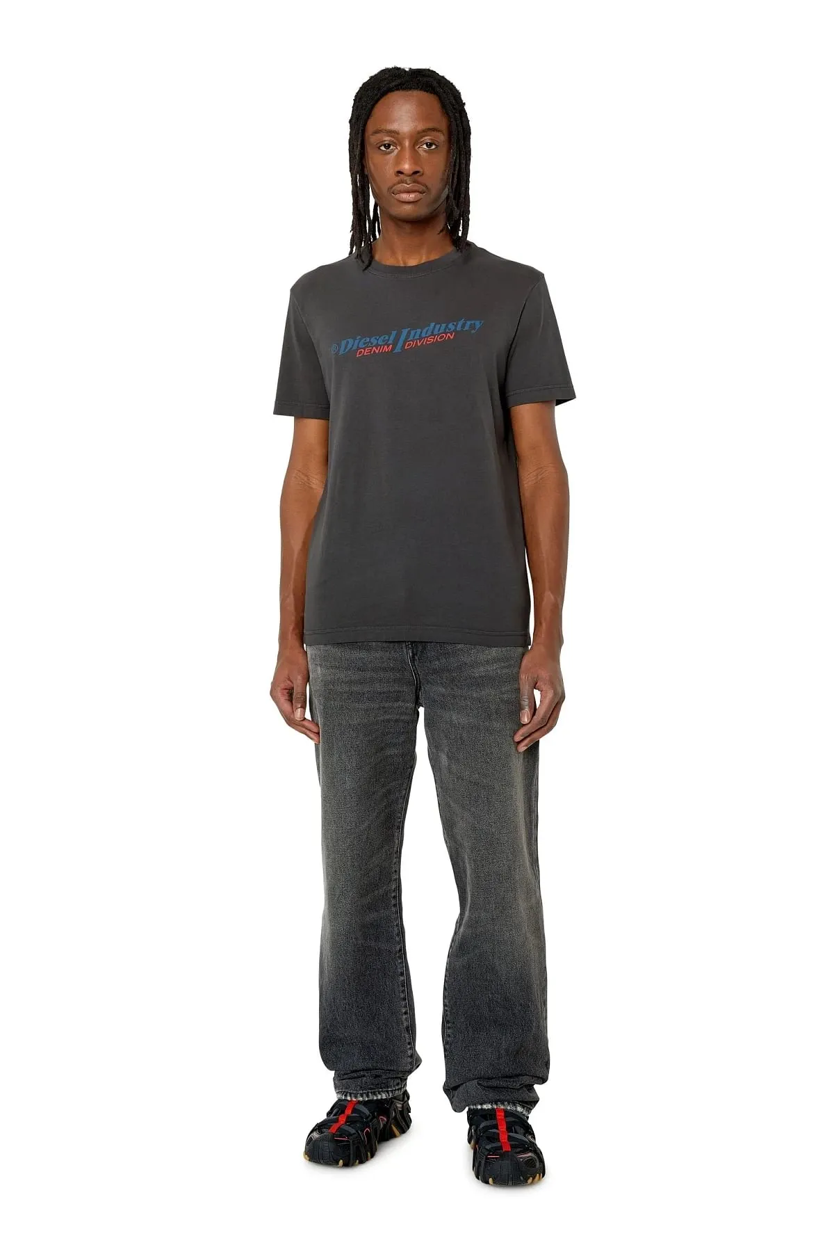 Grey T-shirt with Diesel Industry print