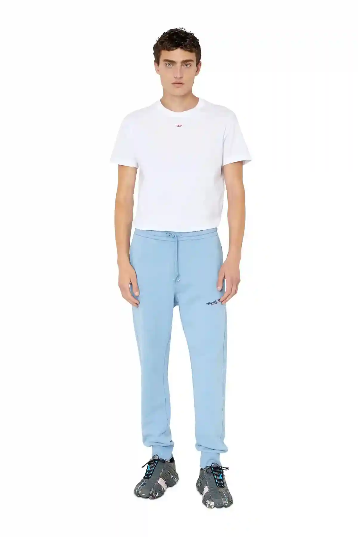 Blue Sweatpants with puff logo