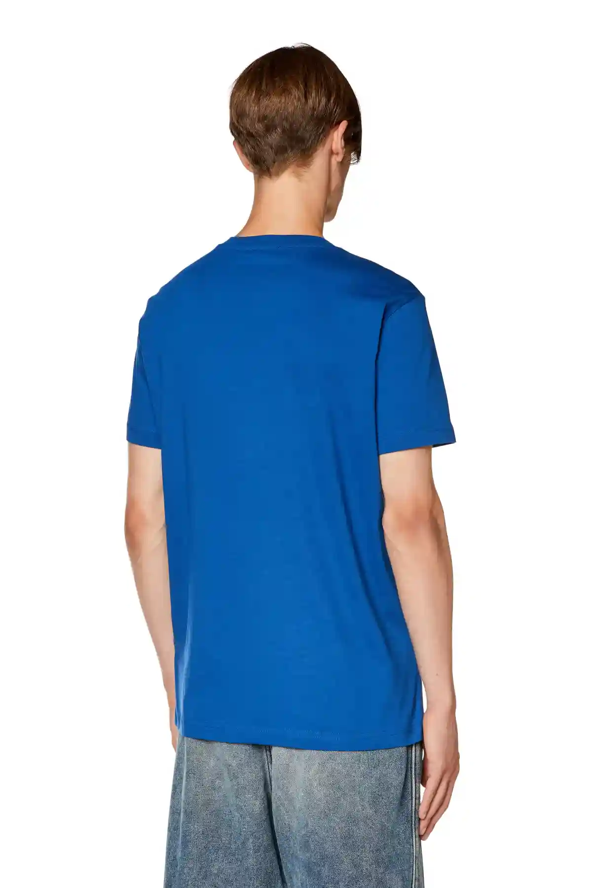 Blue T-shirt with embroidered logo
