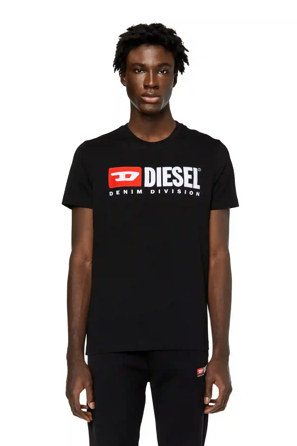 Black T-shirt with embroidered logo