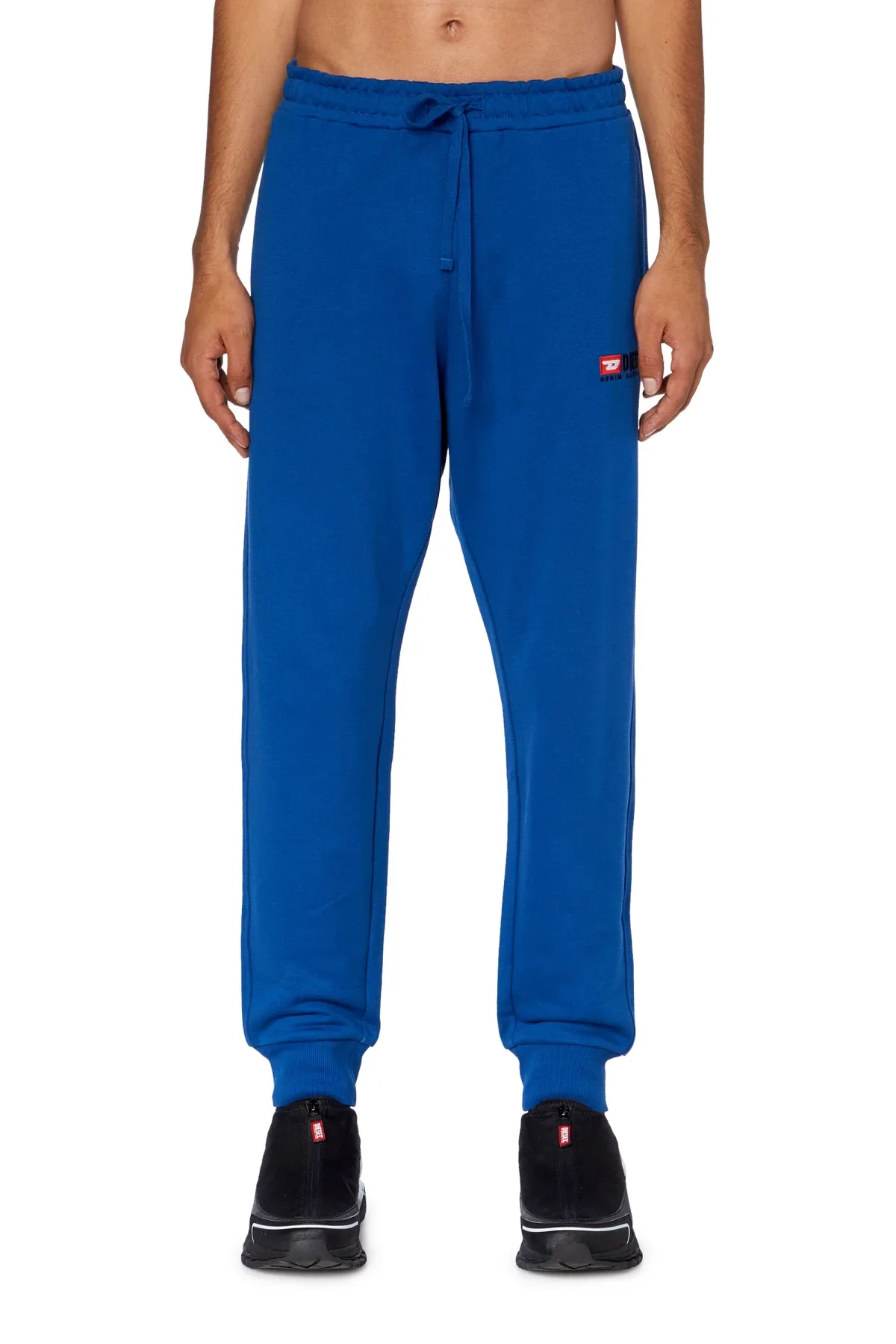 Blue Track pants with embroidered logo