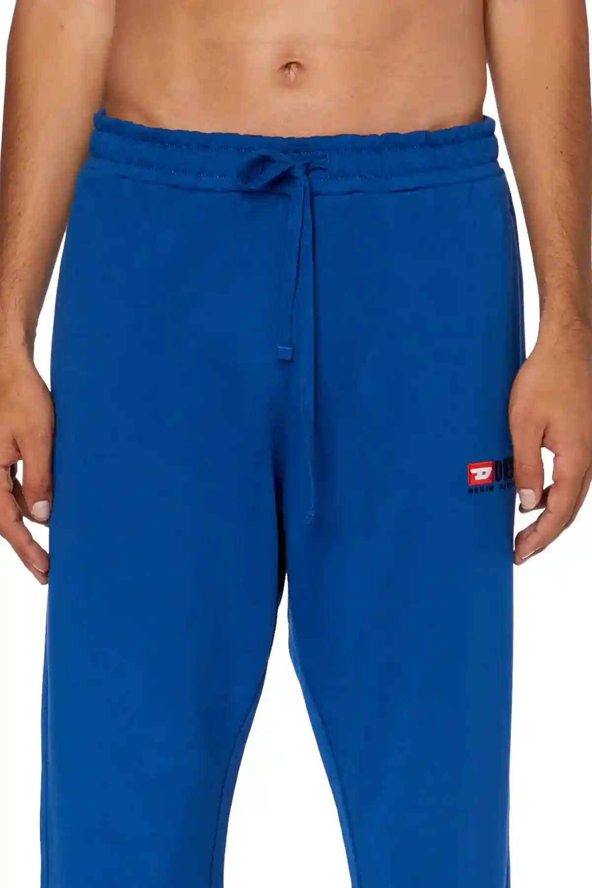 Blue Track pants with embroidered logo