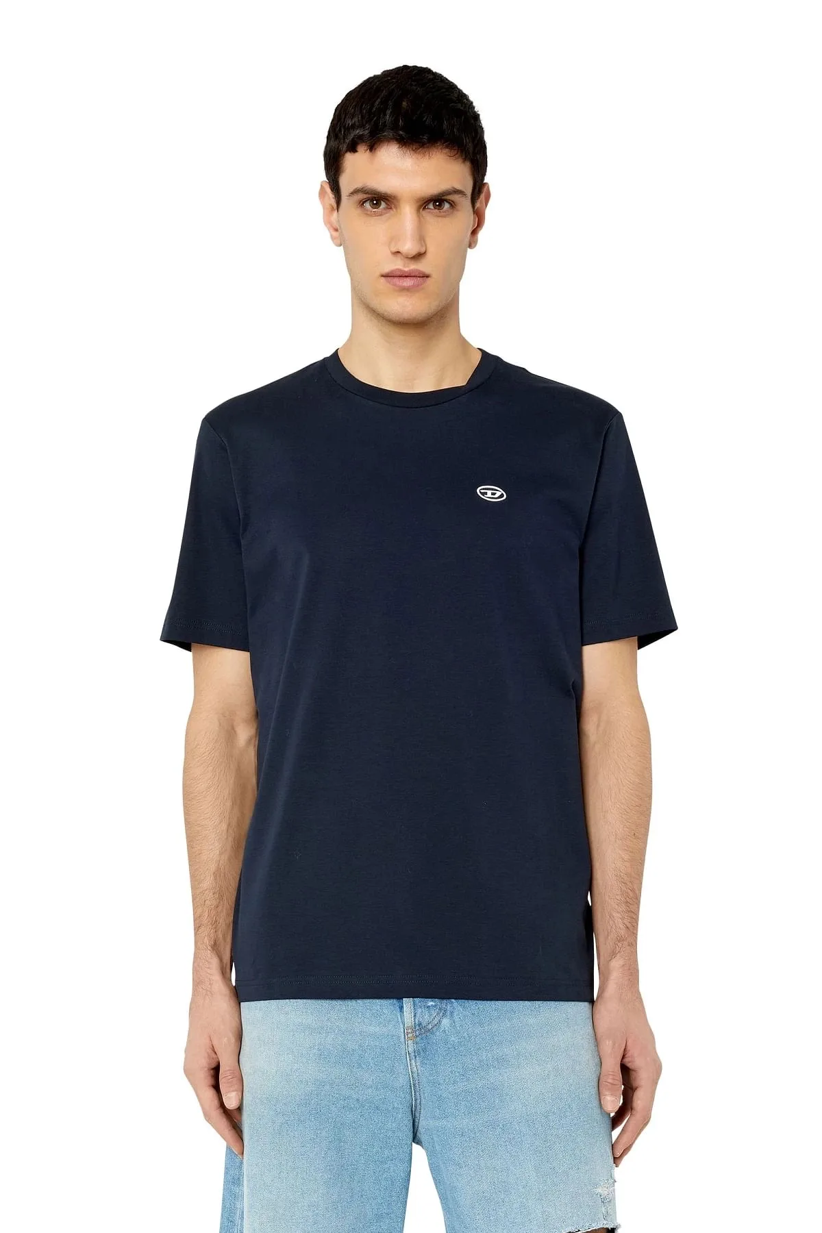 Blue T-shirt with oval D patch