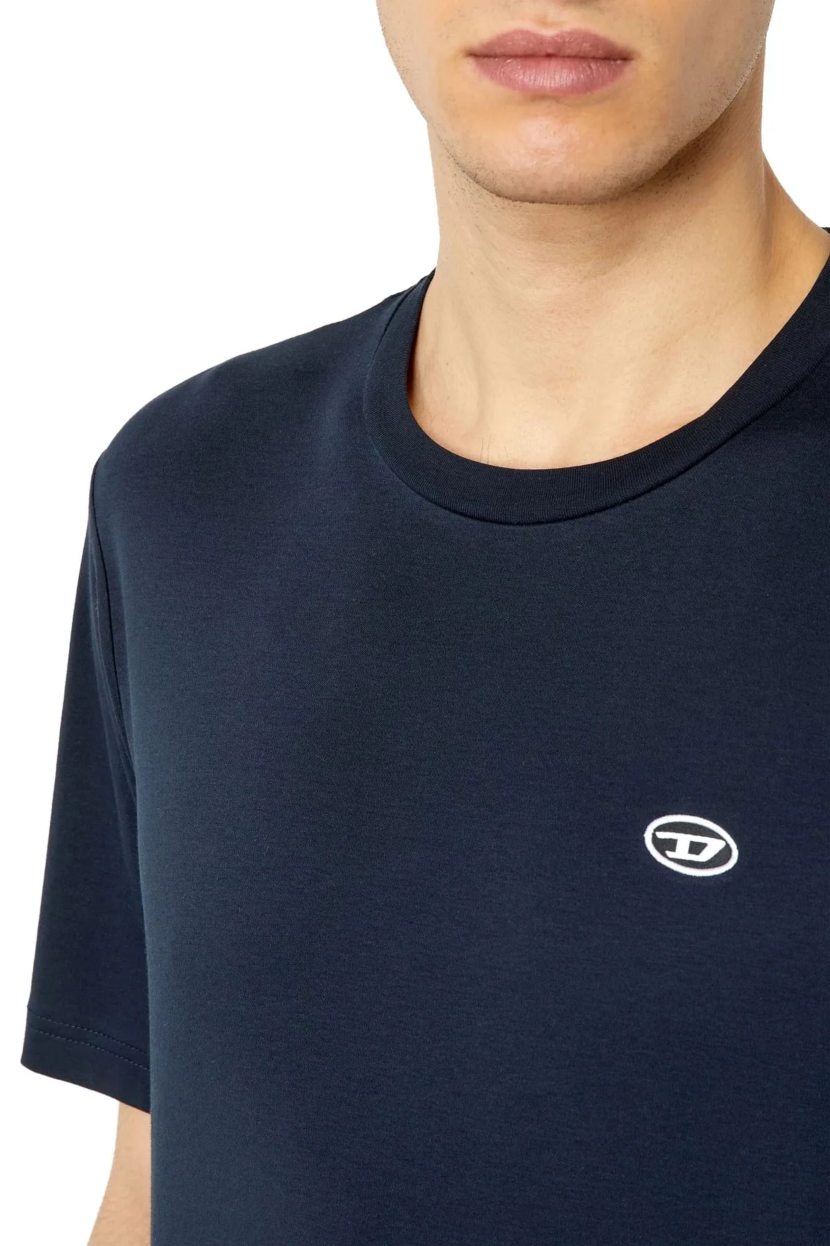 Blue T-shirt with oval D patch