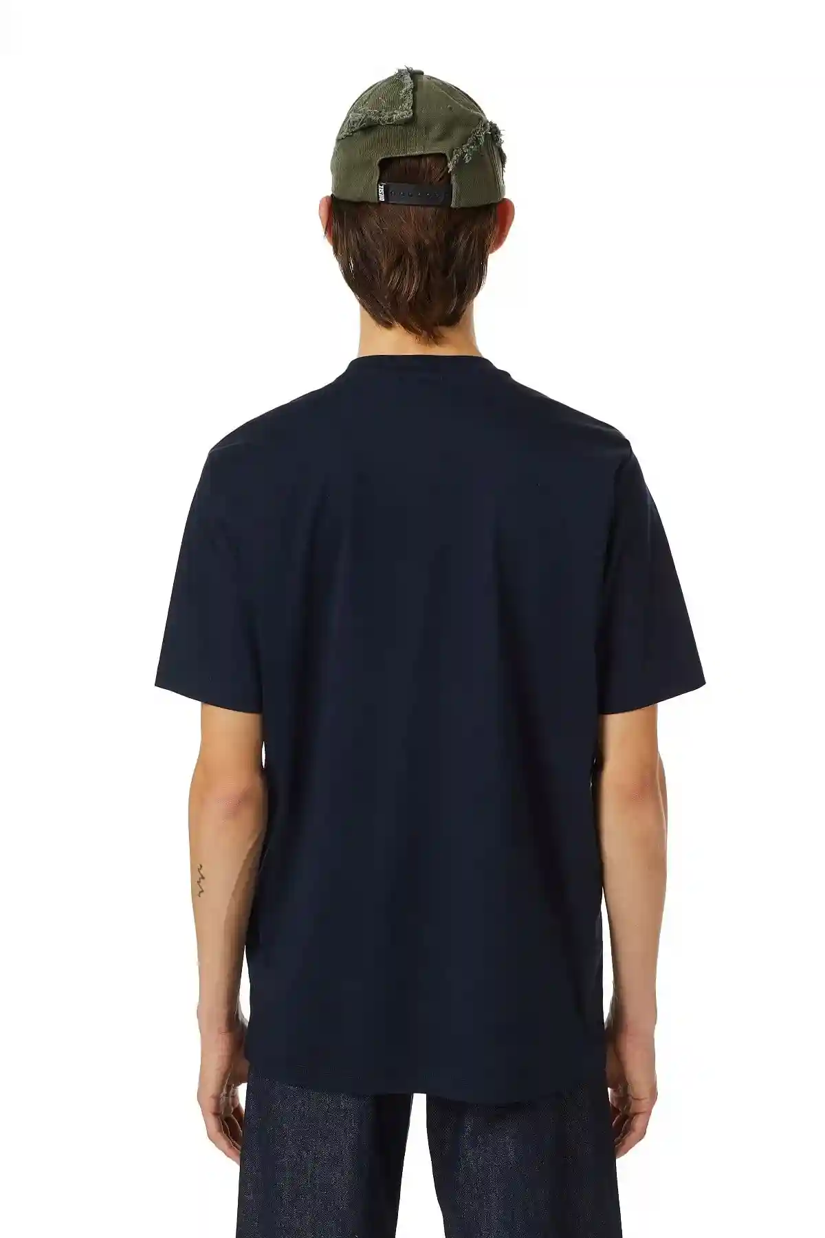Blue T-shirt with D oval patch