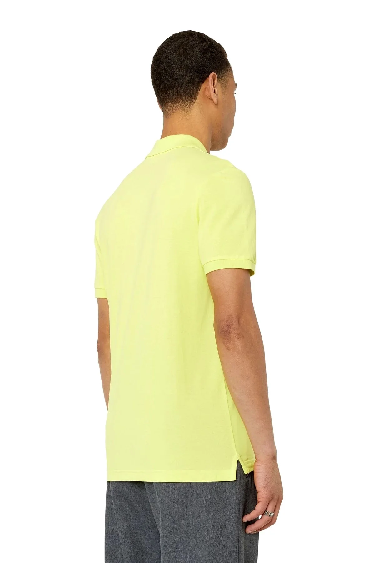 Yellow Polo shirt with oval D patch