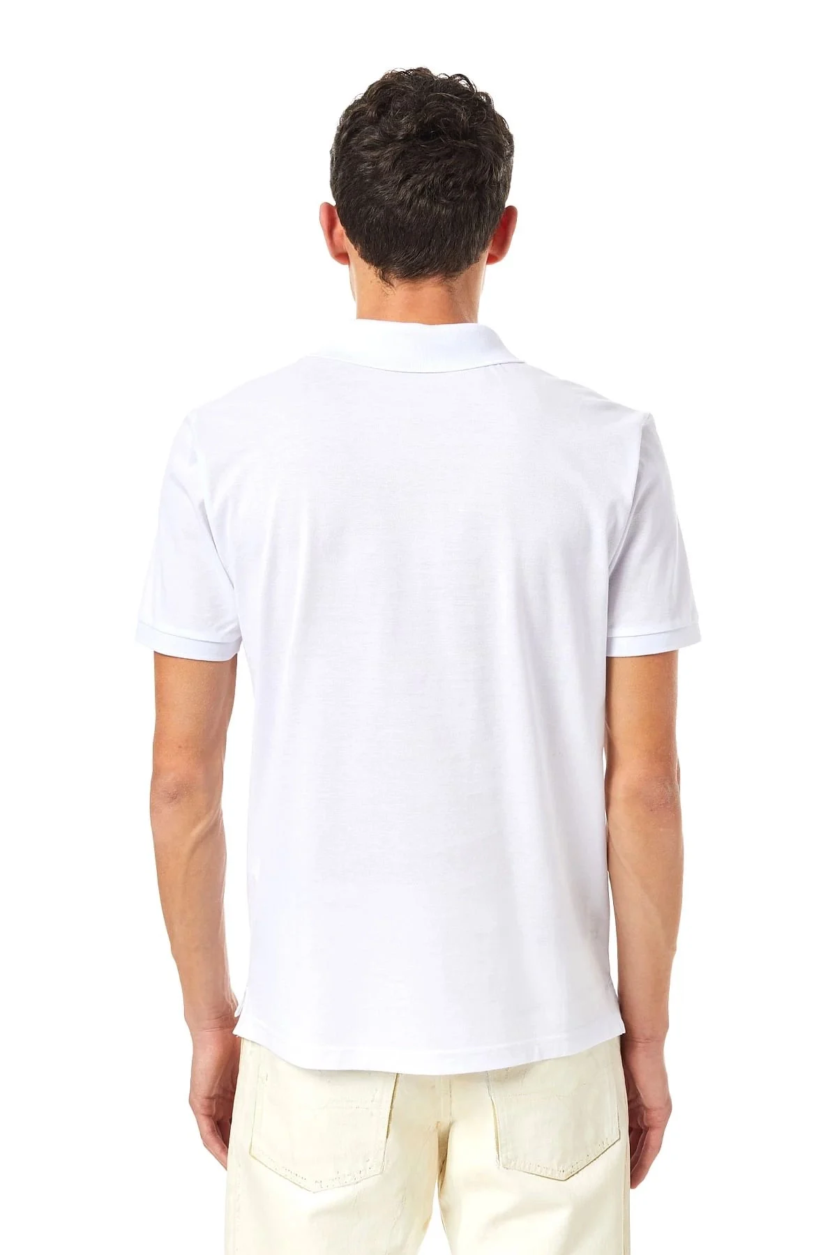 White Polo shirt with D oval Patch