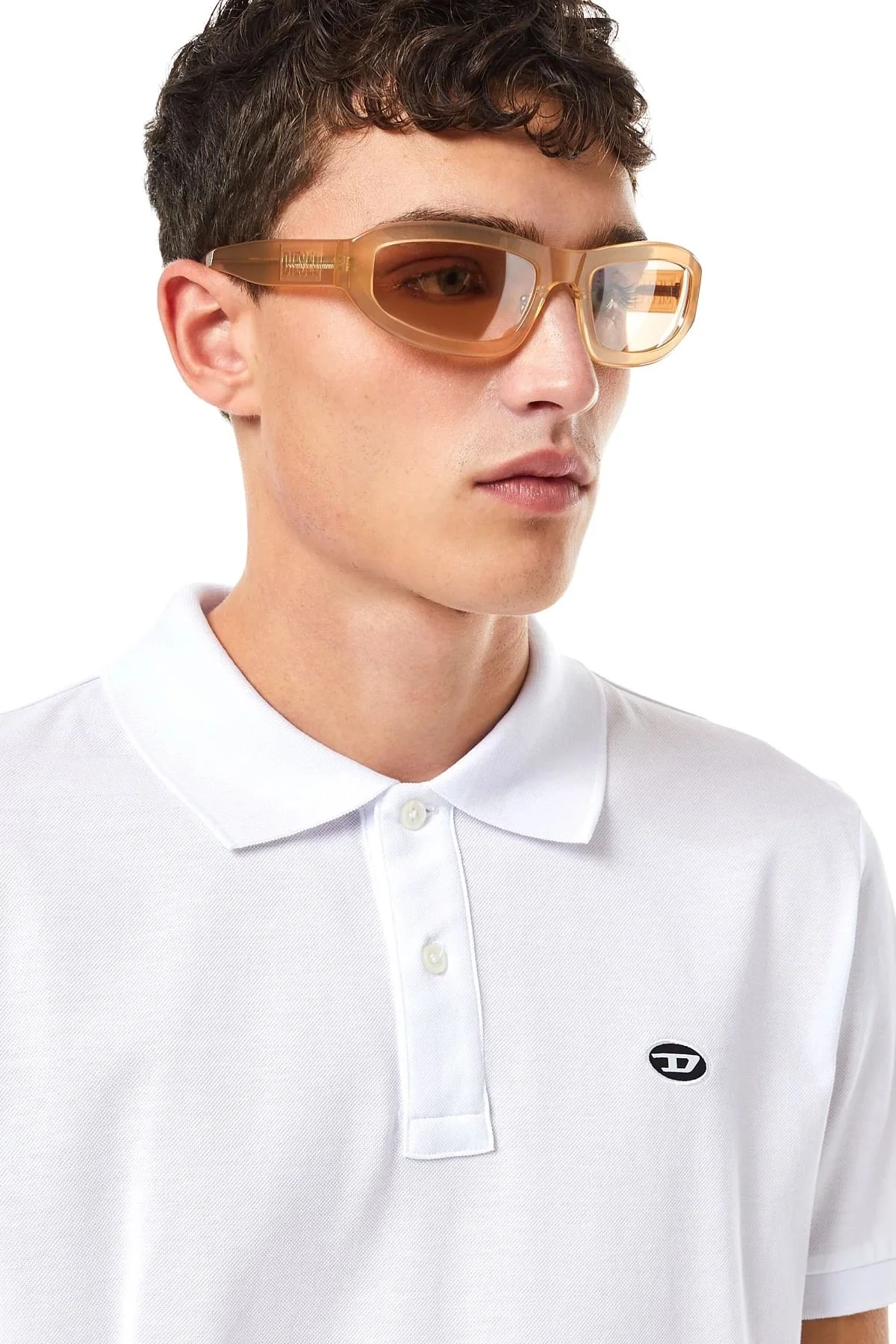 White Polo shirt with D oval Patch