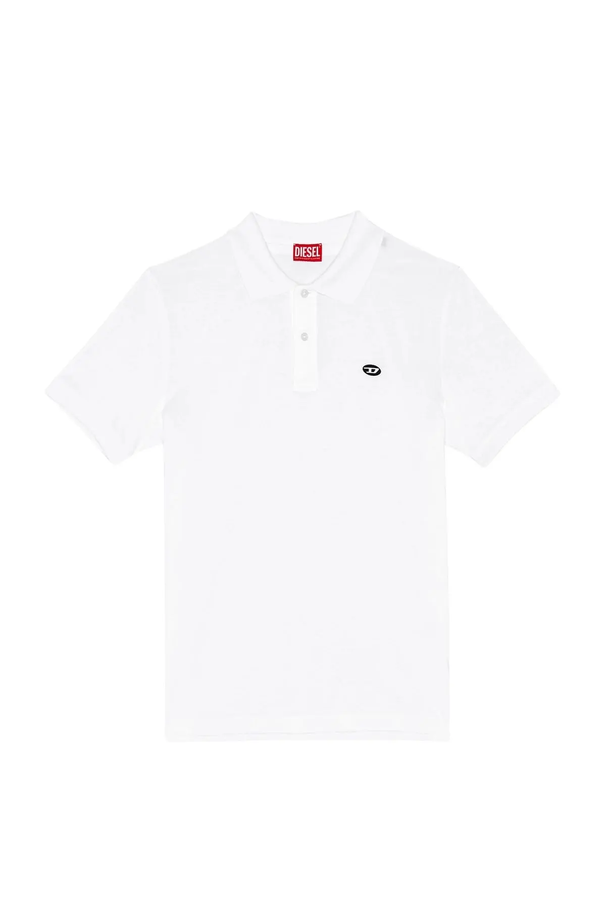 White Polo shirt with D oval Patch