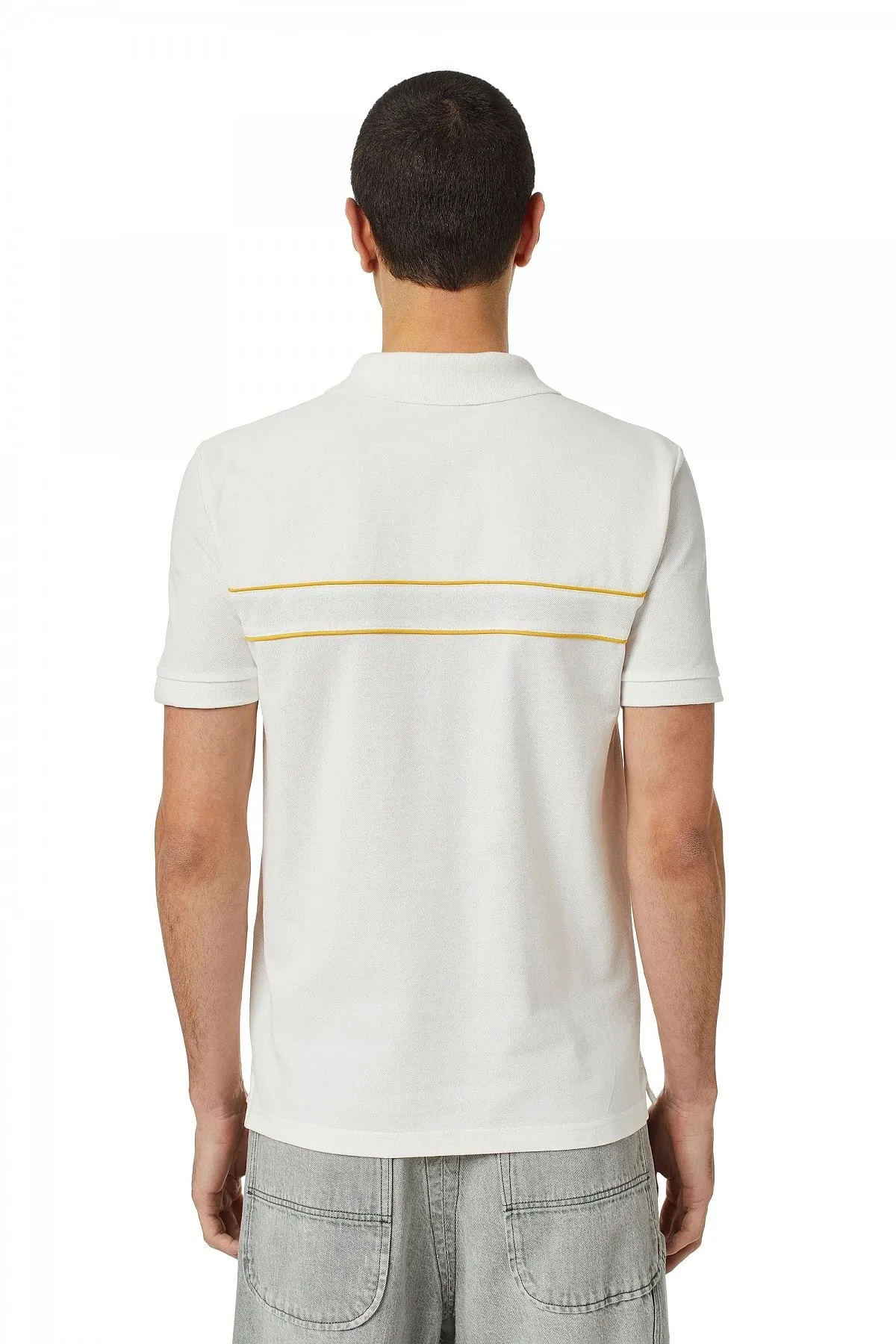 White Polo shirt with contrast piping