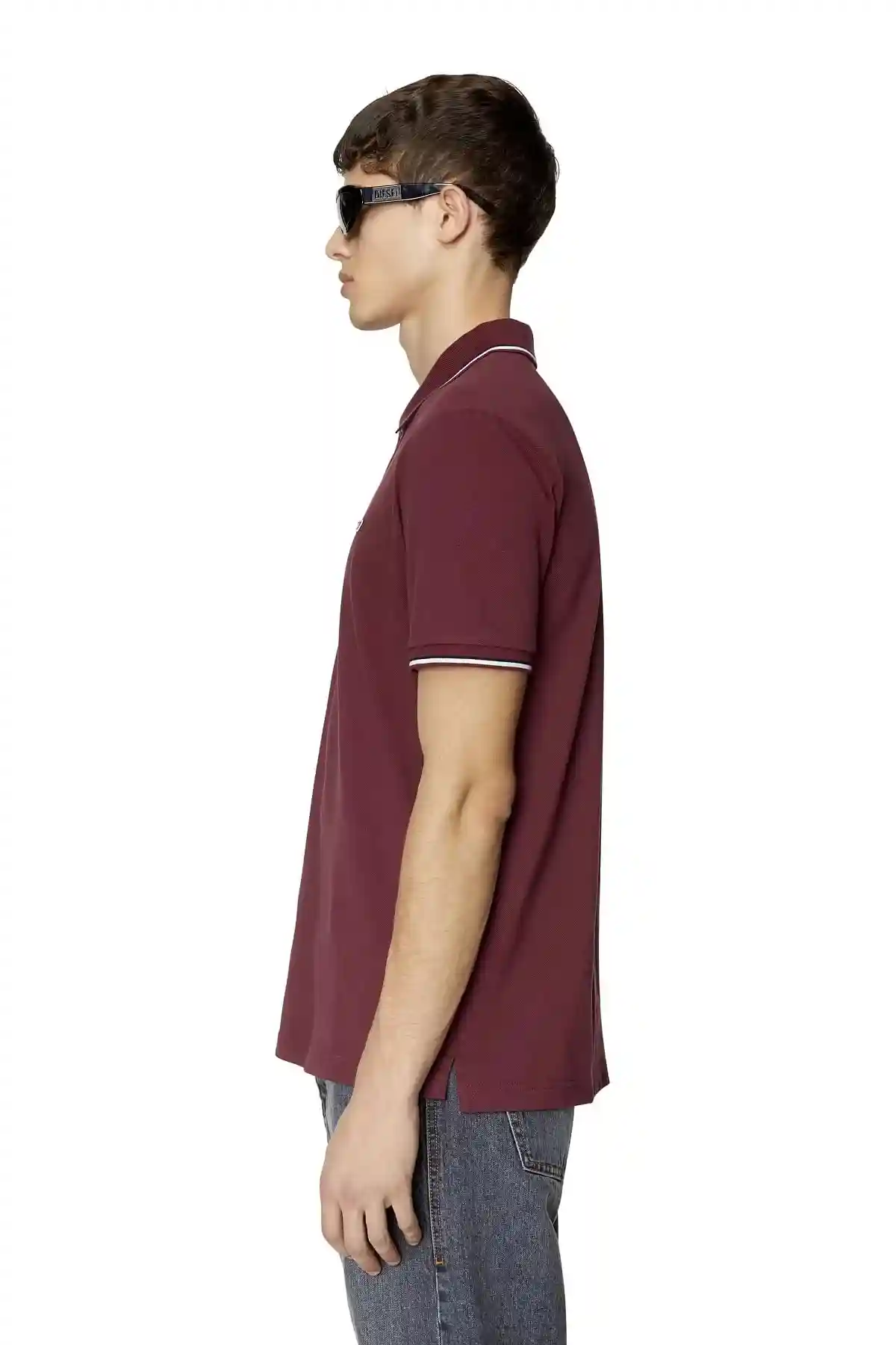Violet Polo shirt with D logo